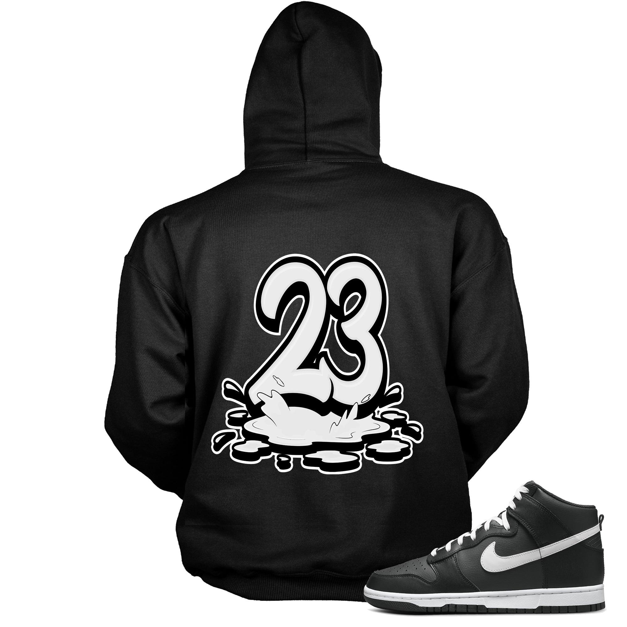 23 Melting Sweatshirt Nike Dunk High Anthracite White photo
