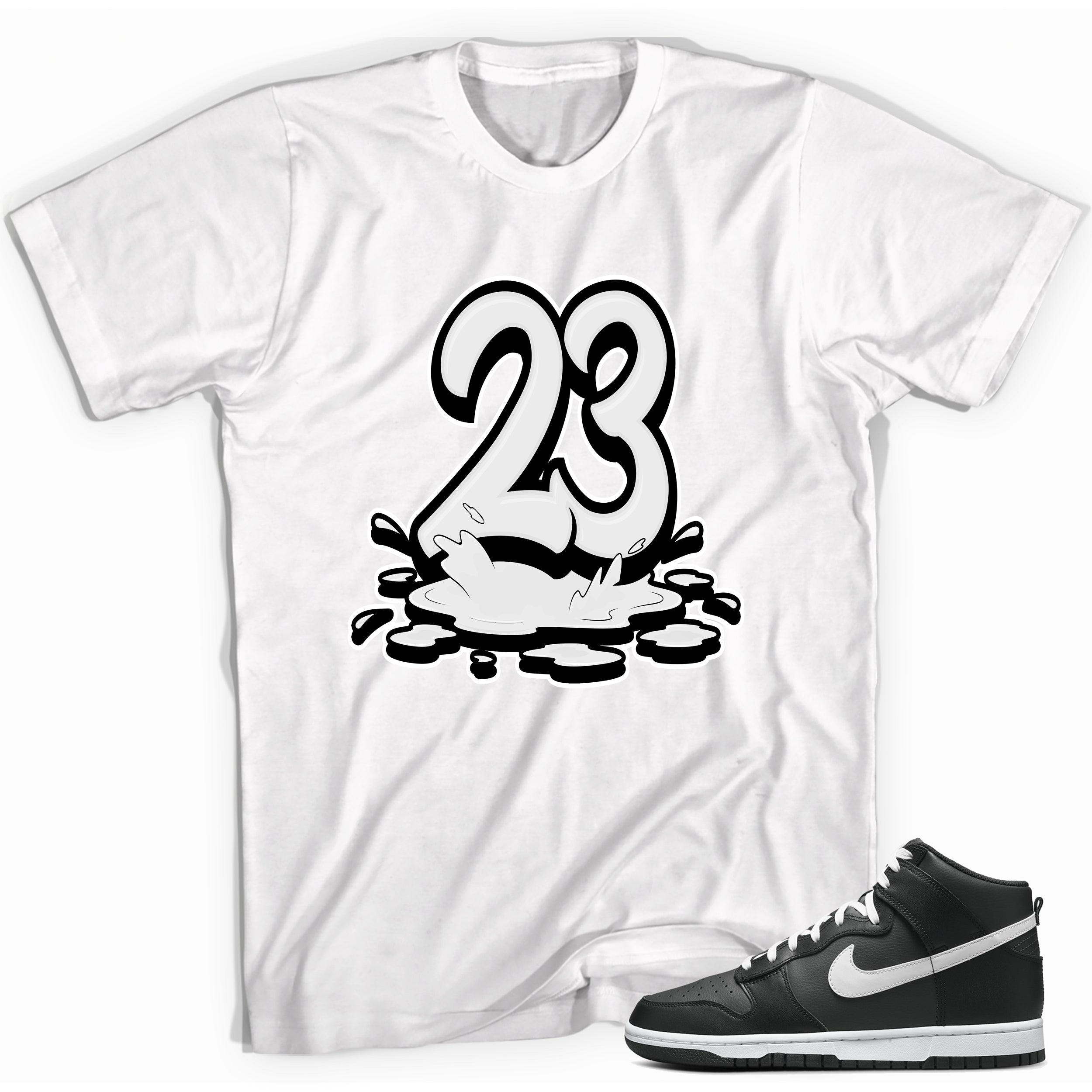 23 Melting Sneaker Tee Nike Dunk High Anthracite White photo