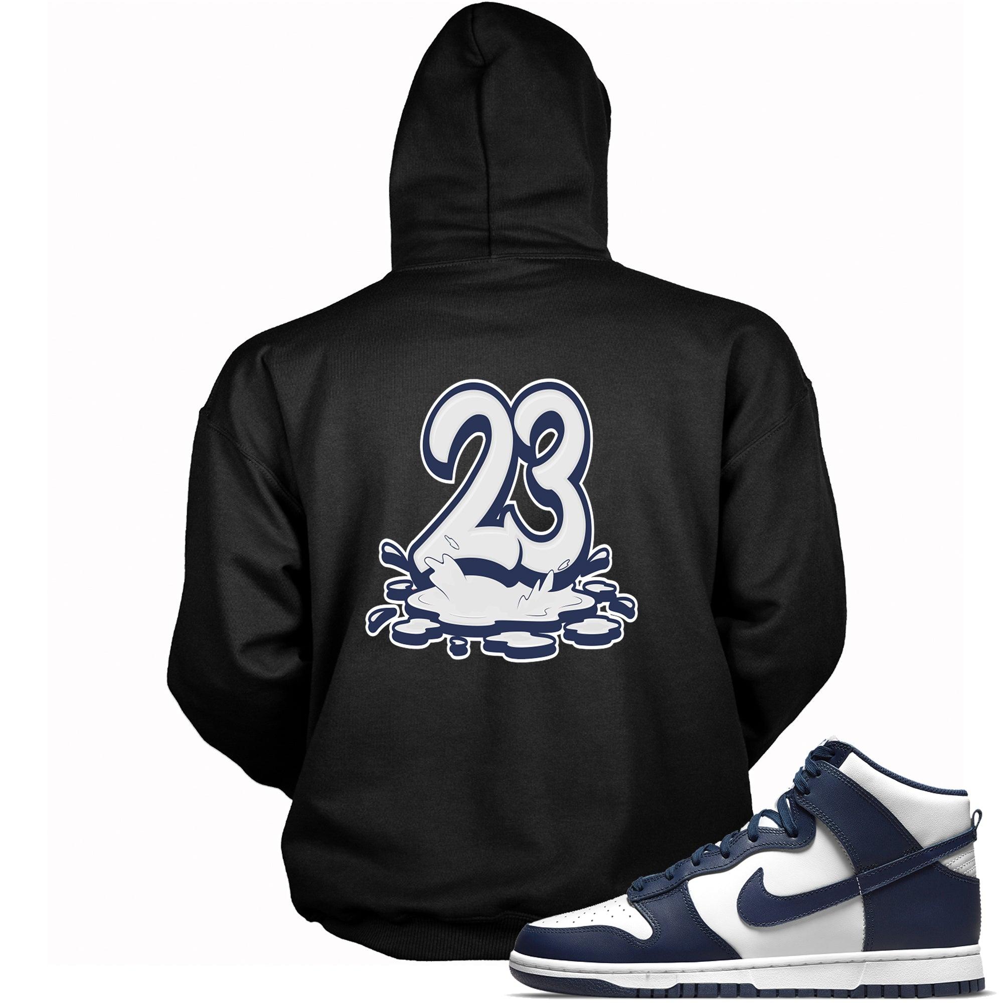 Number 23 Melting Hoodie Nike Dunk High Championship Navy photo