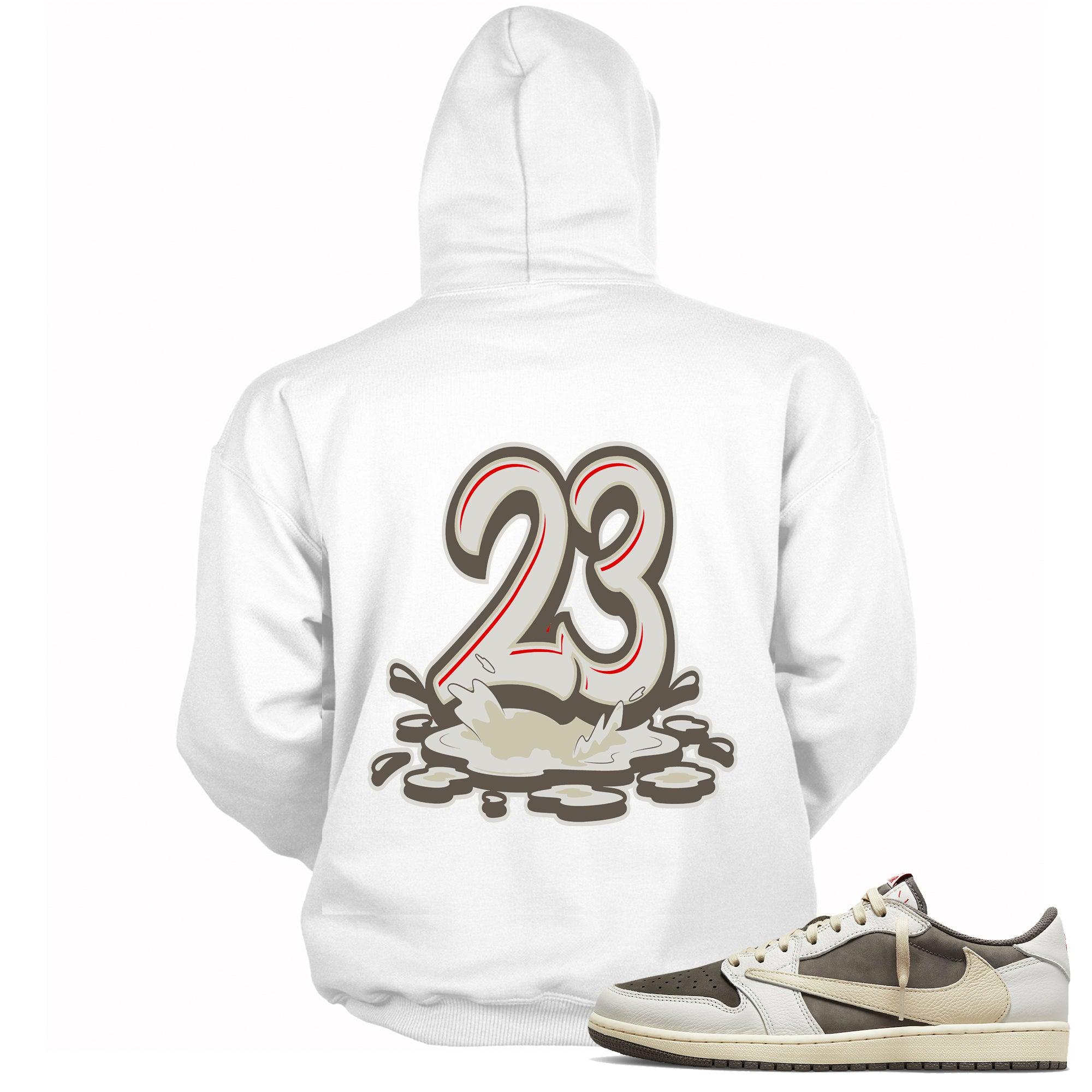 23 Melting Hoodie Travis Scott Air Jordan 1 Low Reverse Mocha photo