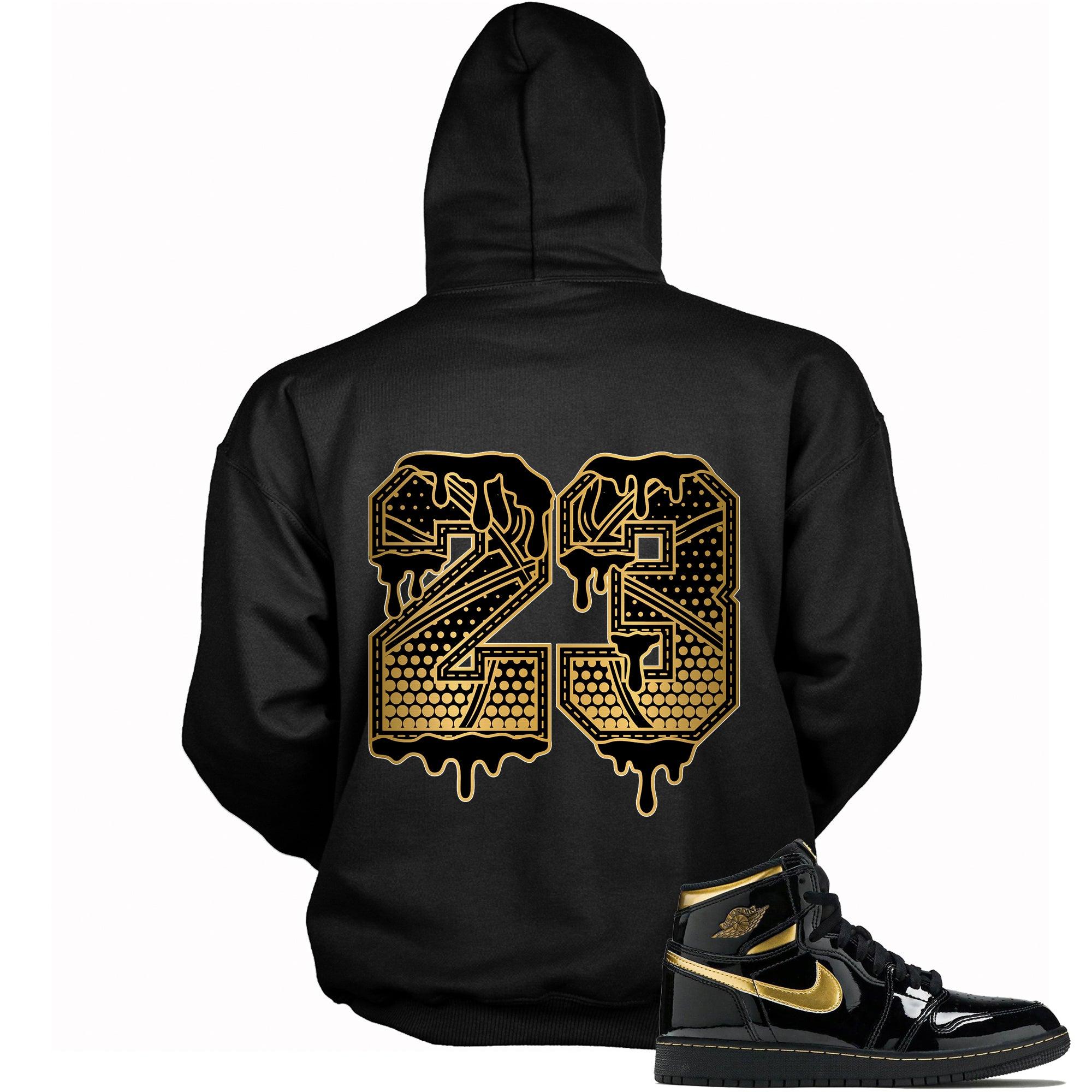 23 Ball Hoodie AJ 1 Retro High OG Black Metallic Gold photo