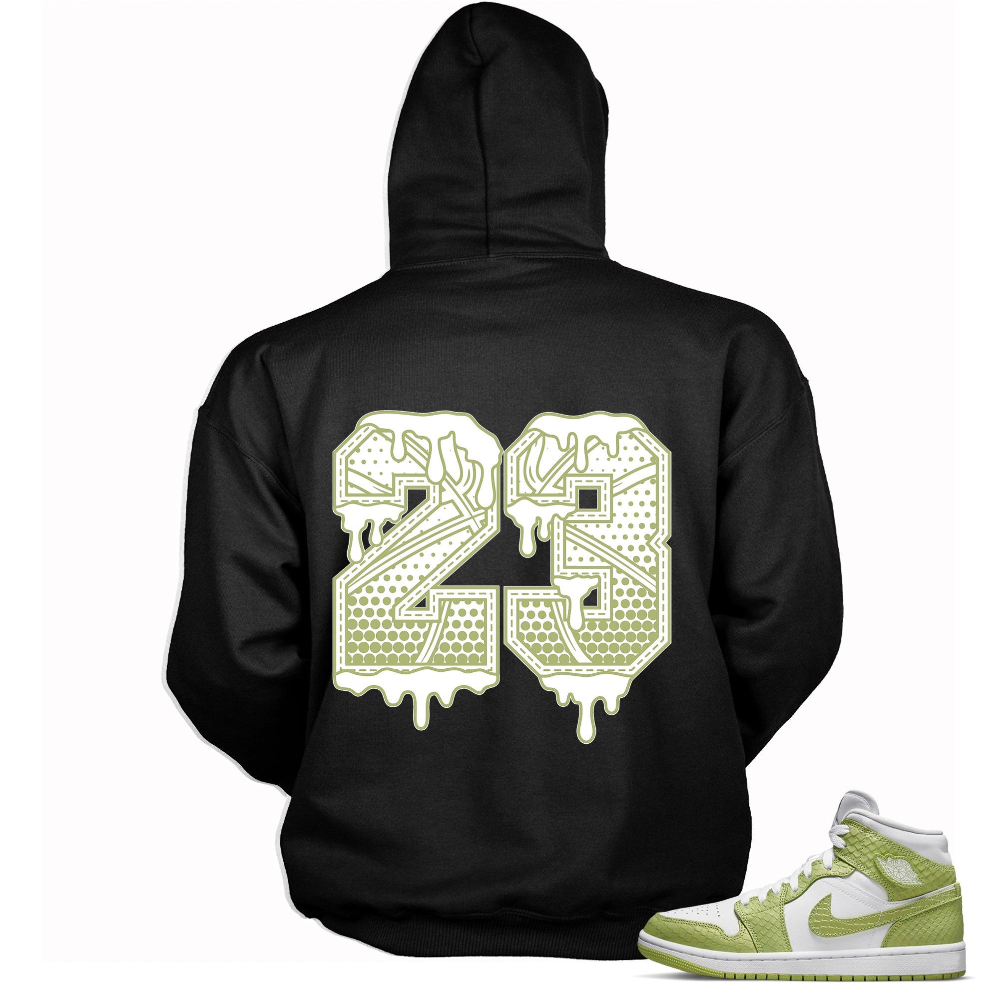 Number 23 Ball Hoodie AJ 1 Mid Green Python photo