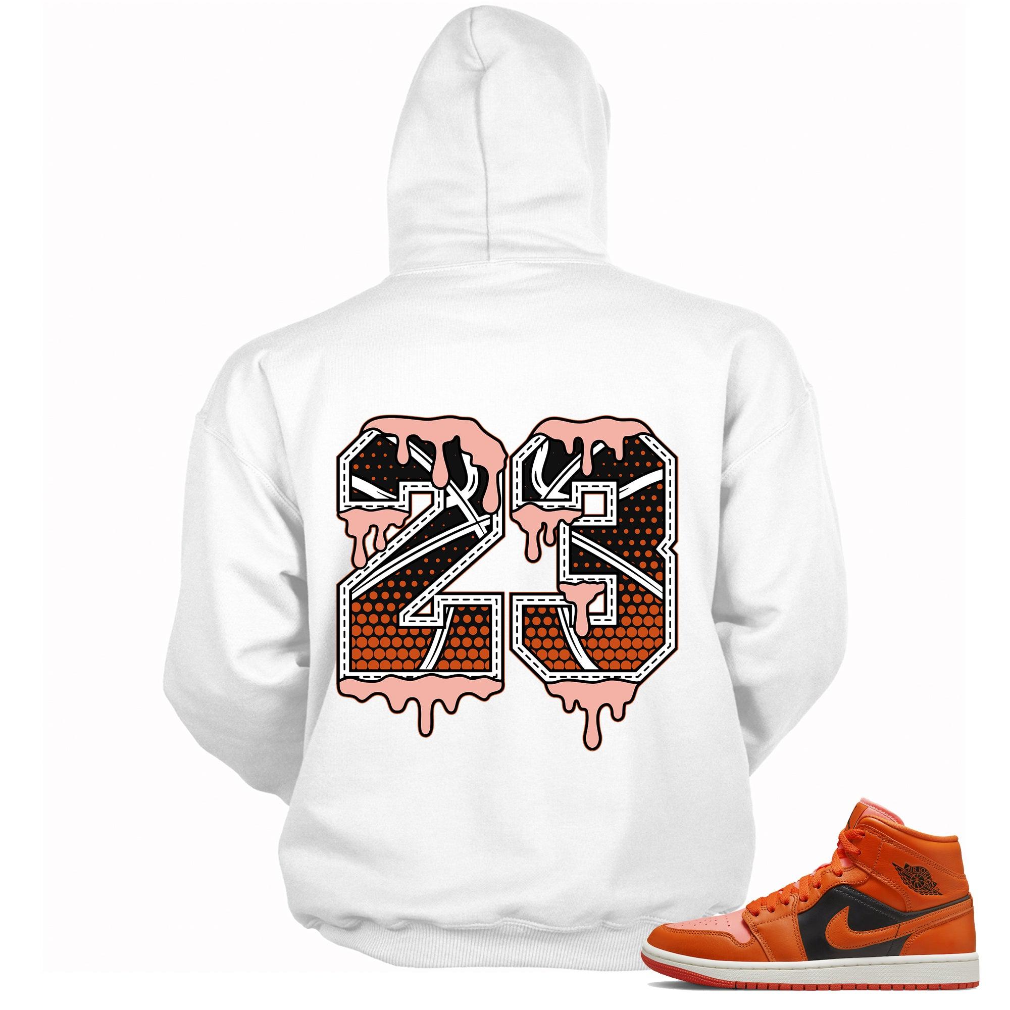 Number 23 Ball Hoodie AJ 1 Mid Orange Black photo