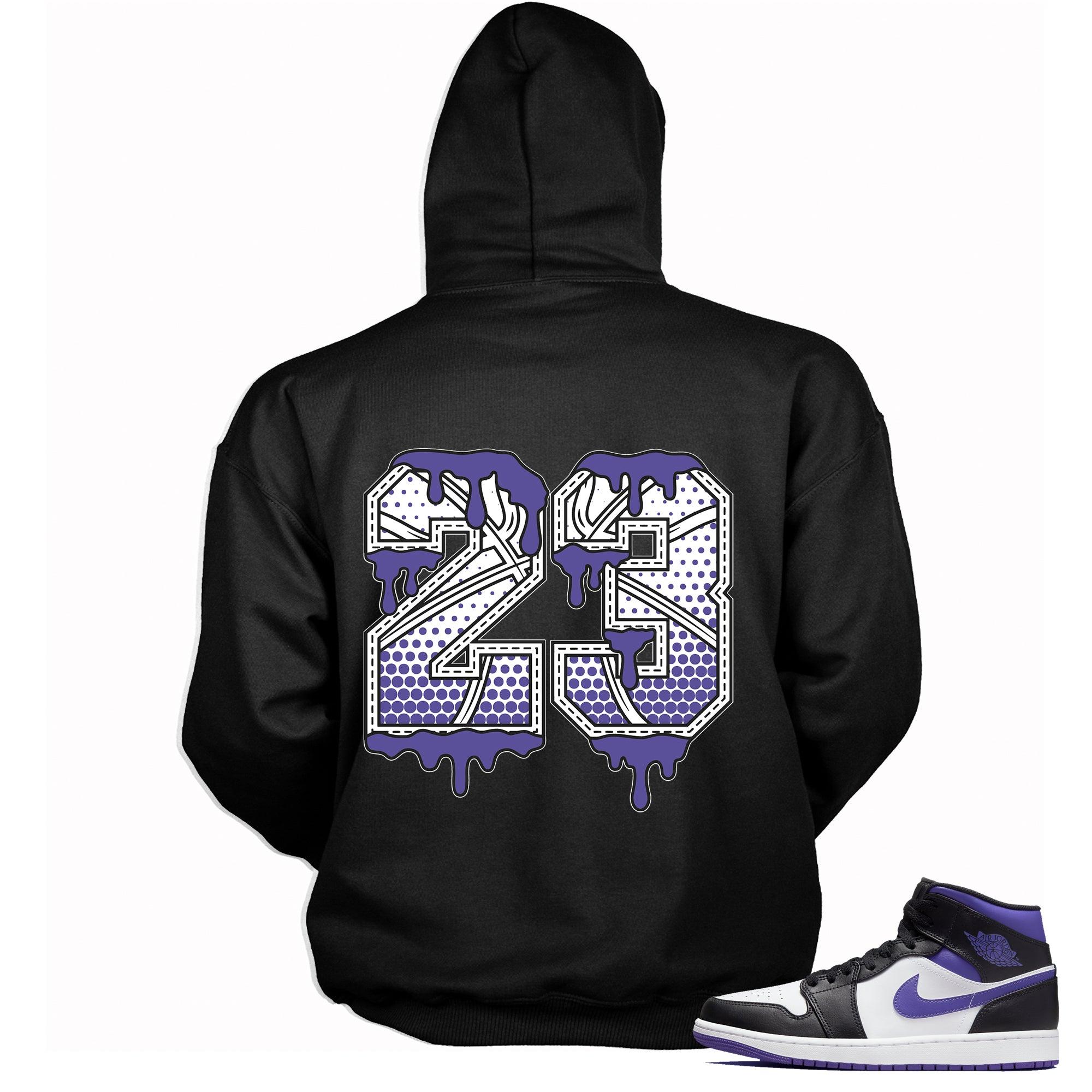 23 Ball Hoodie AJ 1 Mid White Black Purple Sneakers photo