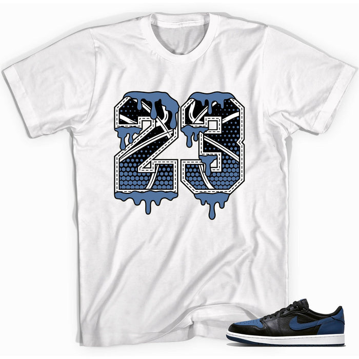 Number 23 Ball Shirt AJ 1 Retro Low OG Mystic Navy photo