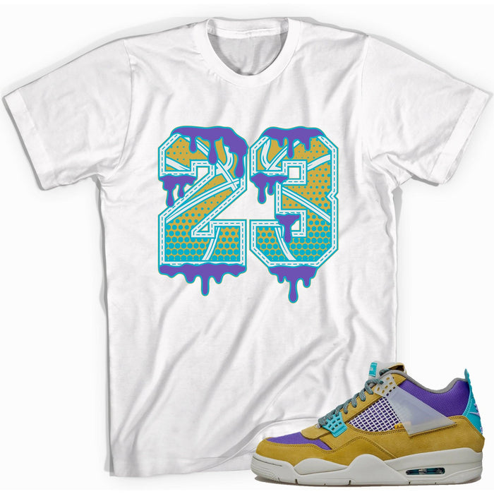 Number 23 Ball Shirt AJ 4 Retro SP 30th Anniversary Union Desert Moss photo