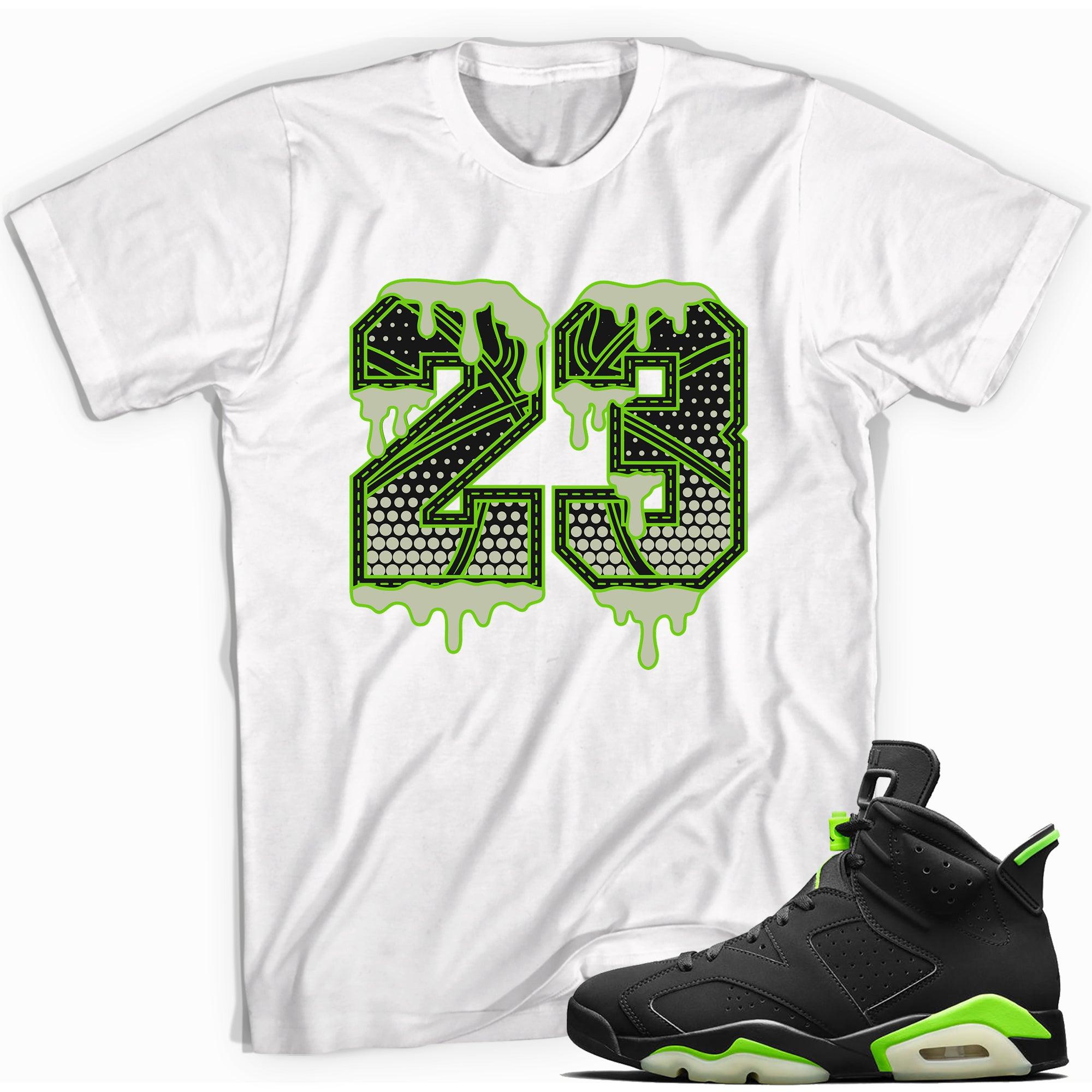 Number 23 Ball Shirt AJ 6 Retro Electric Green photo