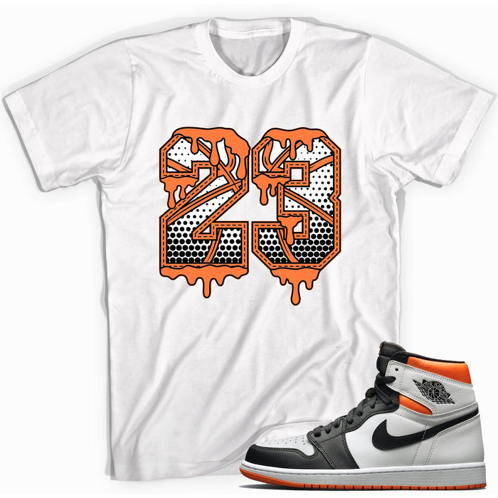 Number 23 Ball Shirt AJ 1 Retro High Electro Orange photo