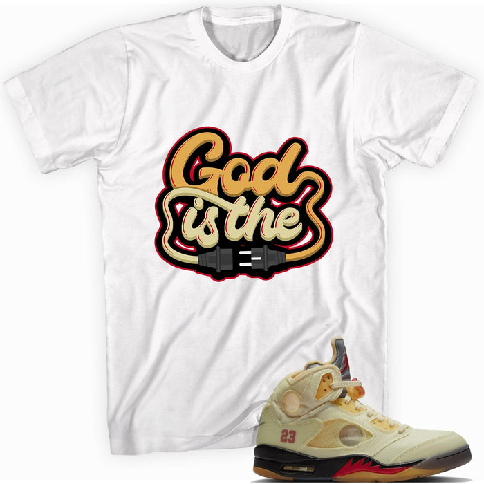 God Is Shirt AJ 5s Retro Off White Sail photo