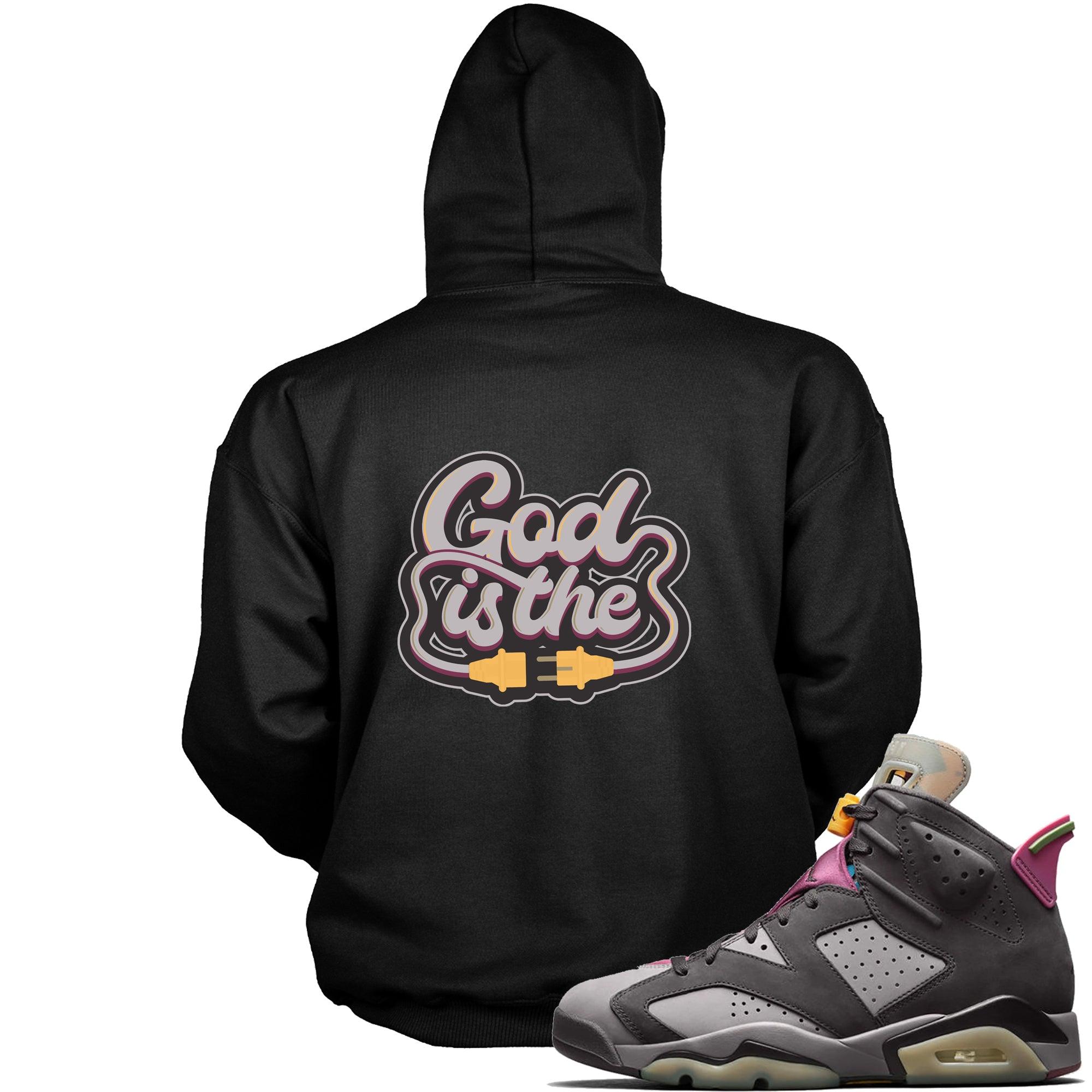 Black God Is Hoodie Jordan 6s Bordeaux photo