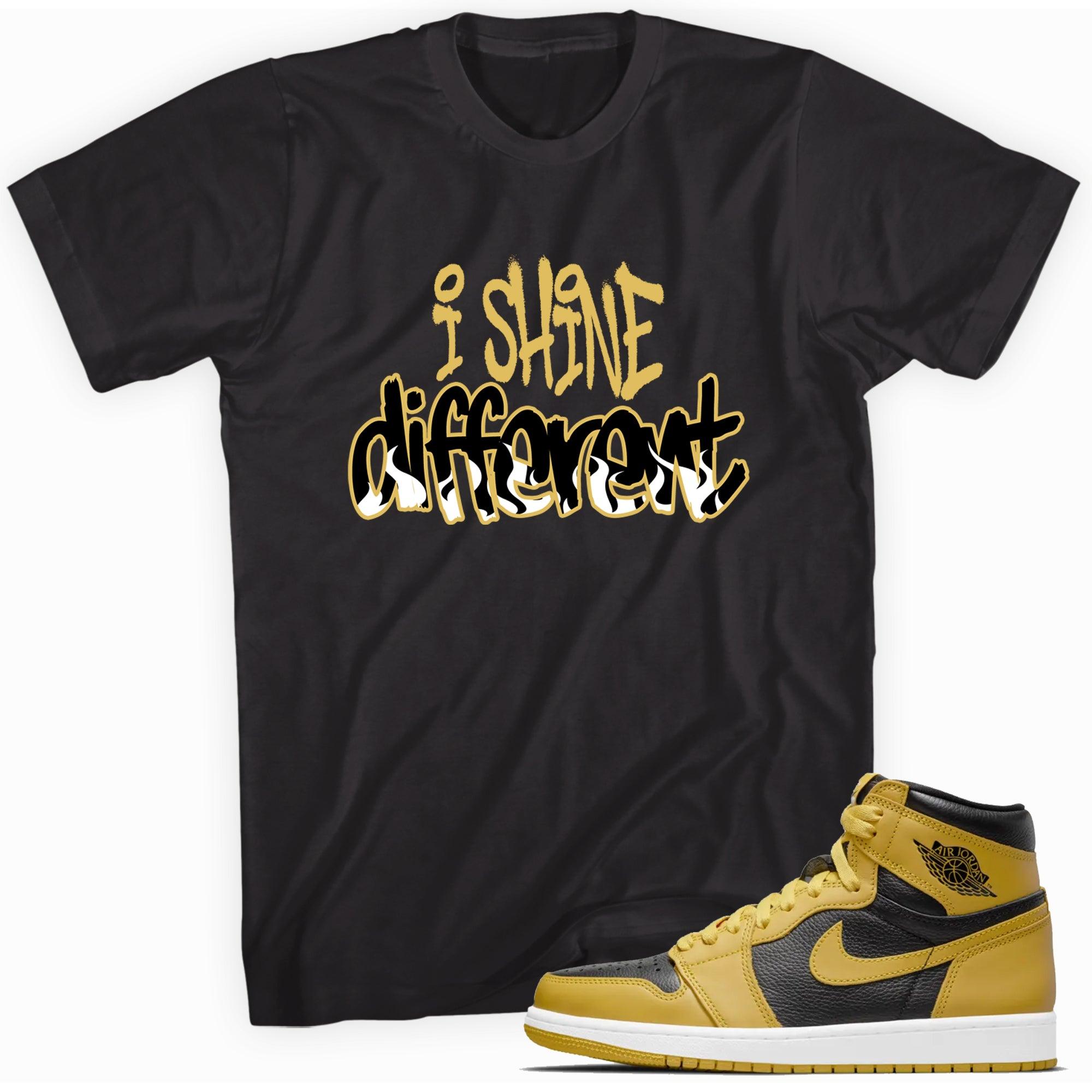 Black Shine Different Shirt AJ 1s Retro High Pollen photo