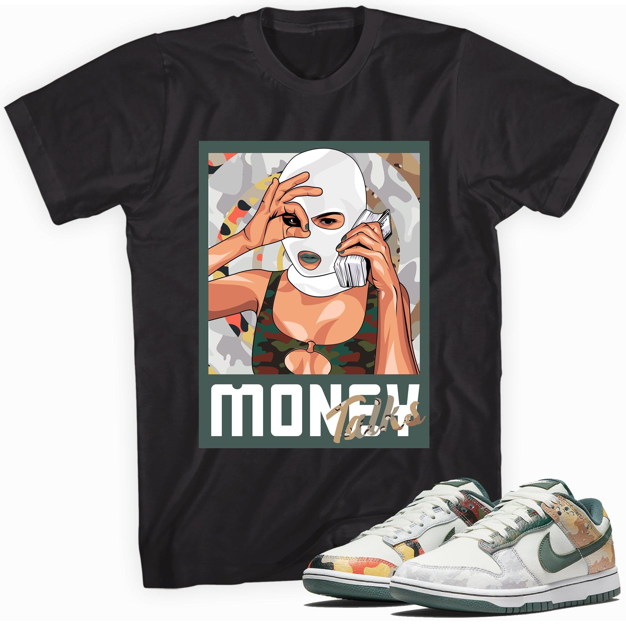 Money Talk Low Sail Multi Camo Dunks Shirt photo