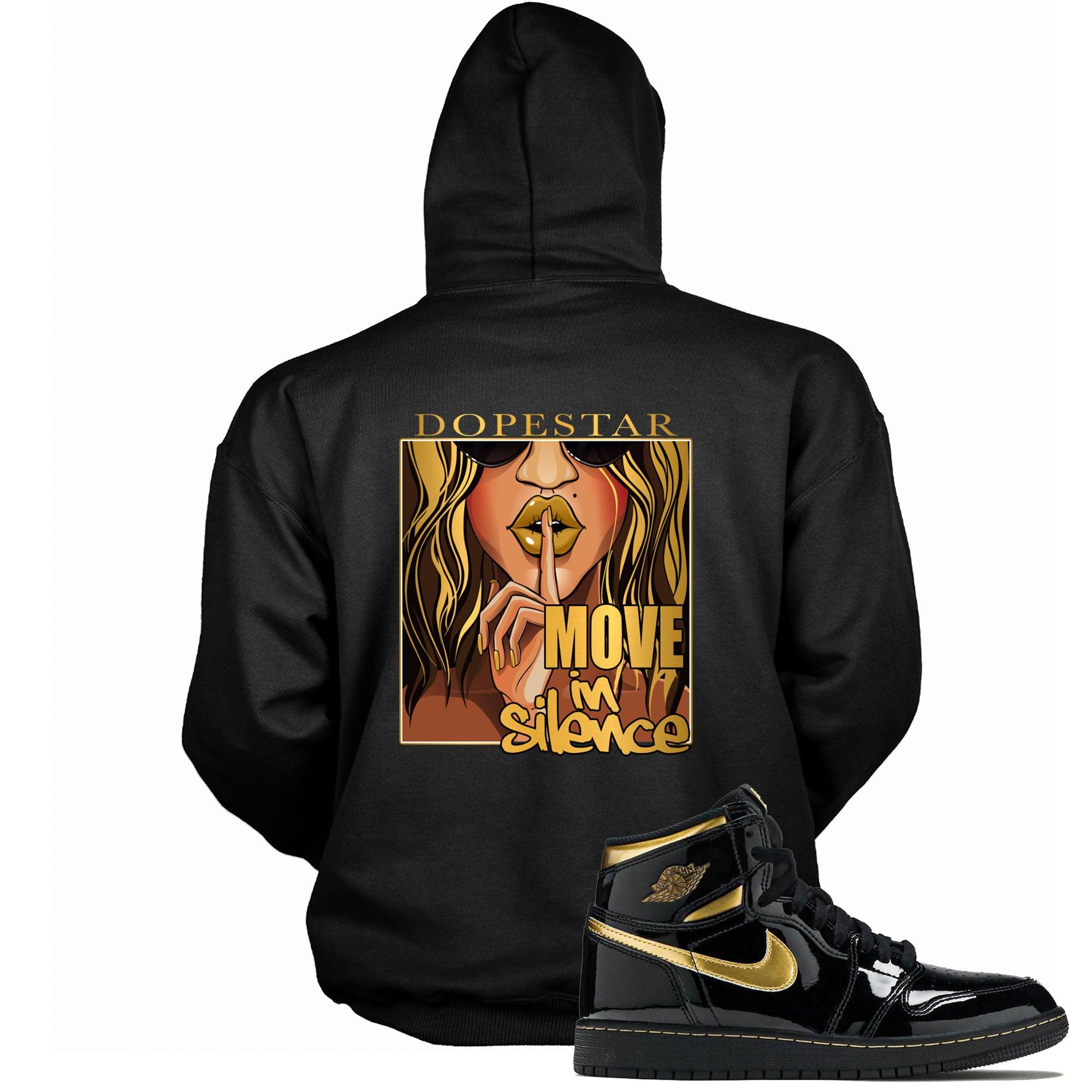 Move In Silence Hoodie AJ 1 Retro High OG Black Metallic Gold photo