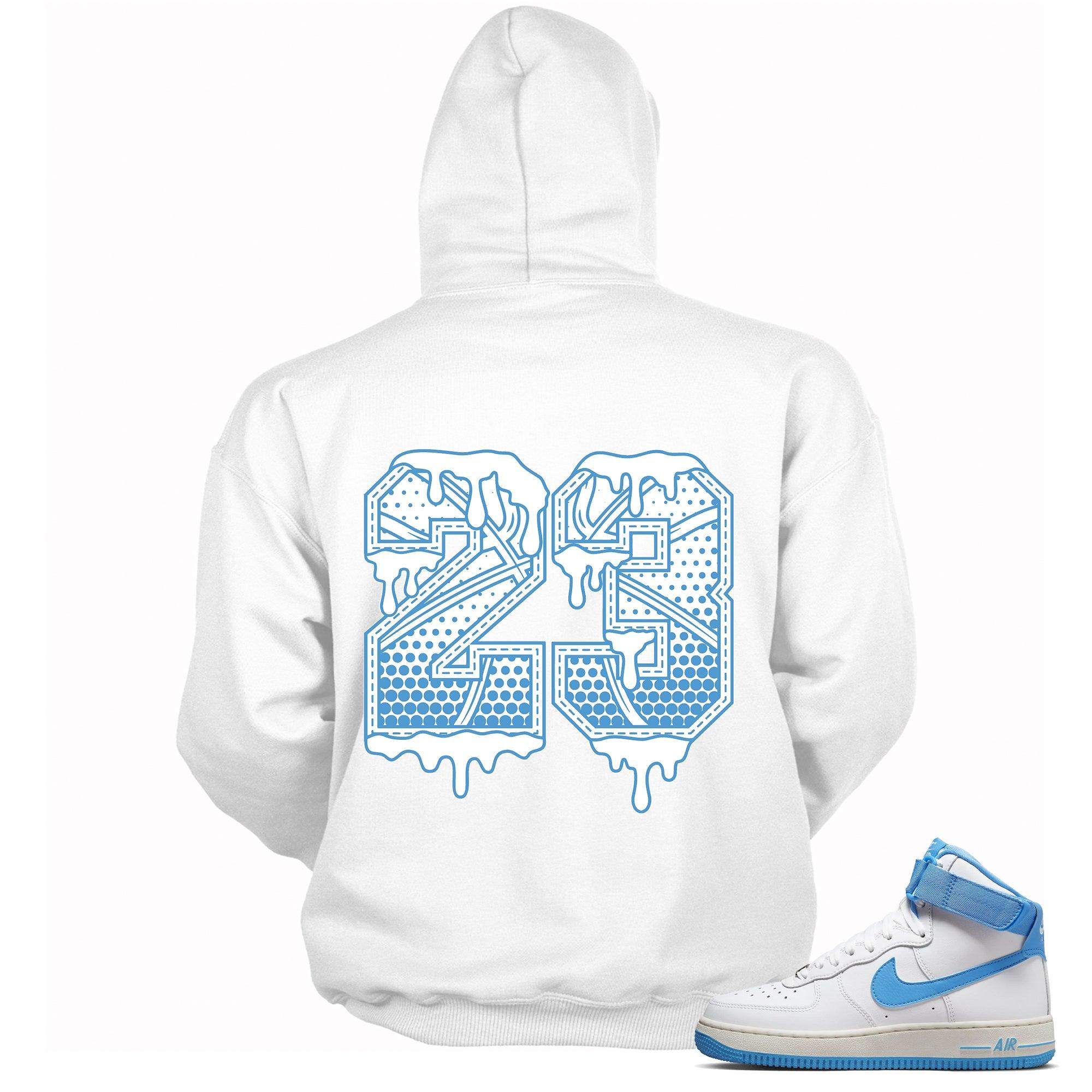 23 Ball Hoodie Nike Air Force 1 High White University Blue photo