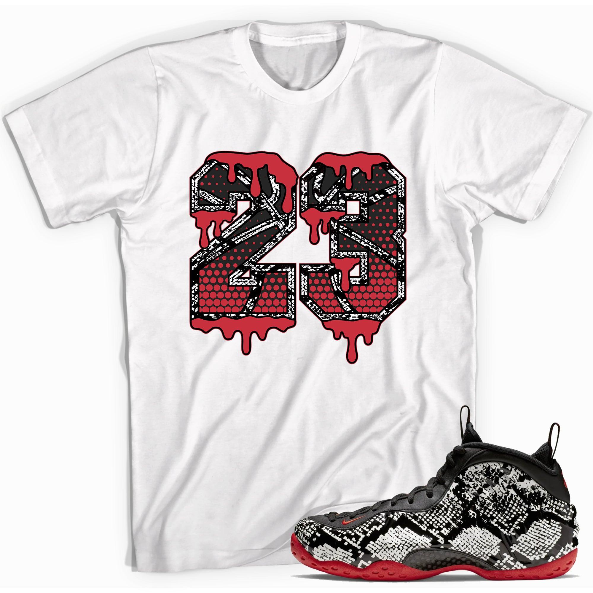 Number 23 Ball Shirt Nike Air Foamposite One Albino Snakeskin photo