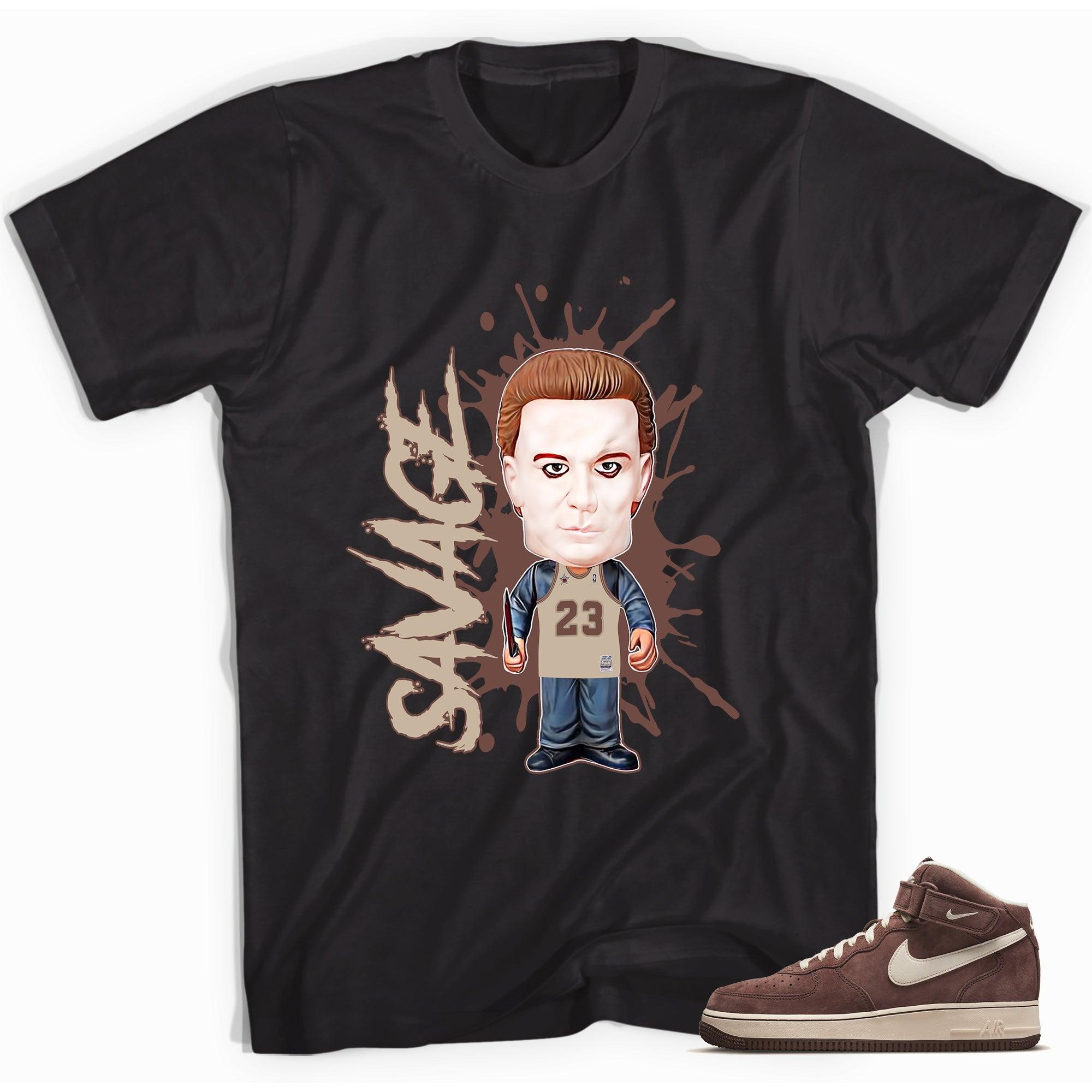 Savage Shirt Nike Air Force 1 Mid Qs Chocolate photo