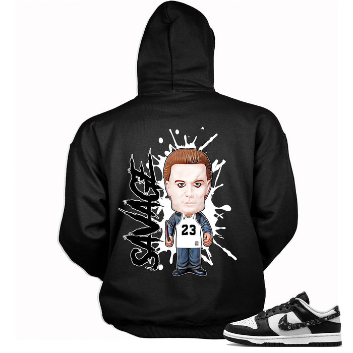Michael Myers Sweatshirt Nike Dunk Low Essential Black Paisley photo