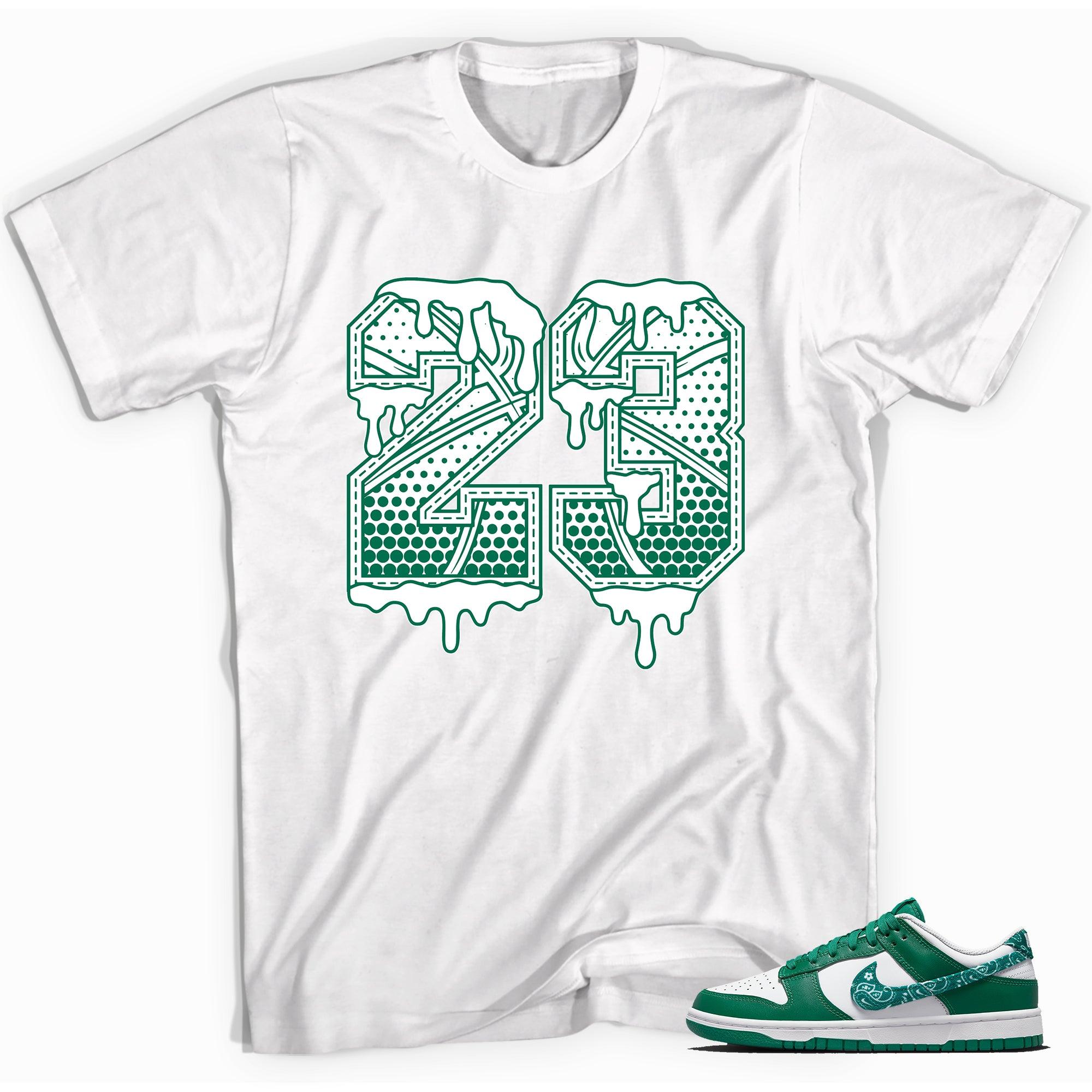 Number 23 Ball Shirt Nike Dunk Low Essential Paisley Pack Green photo
