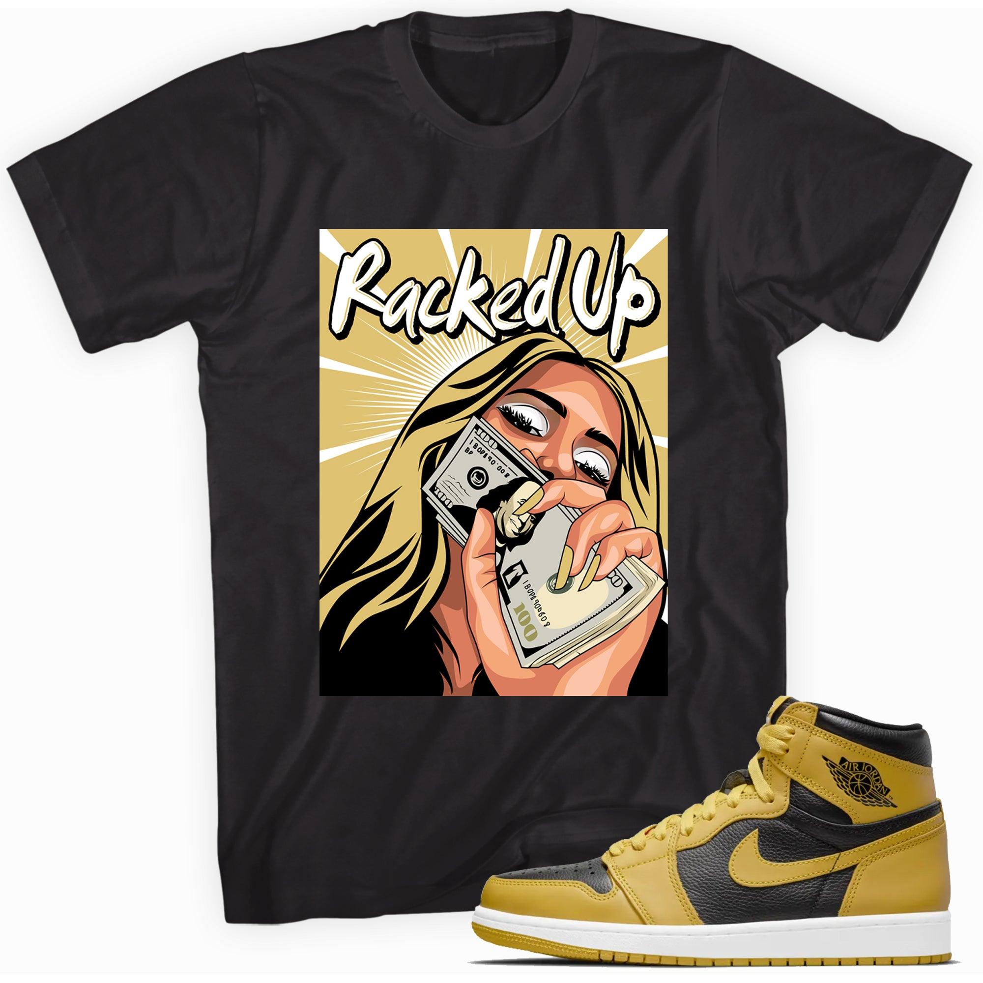 Racked Up Shirt Air Jordan 1 Retro High Pollen photo