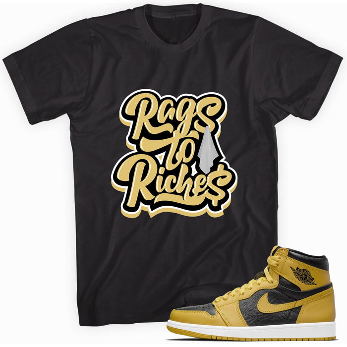 Rags to Riches Sneaker Tee AJ 1s Retro High Pollen photo