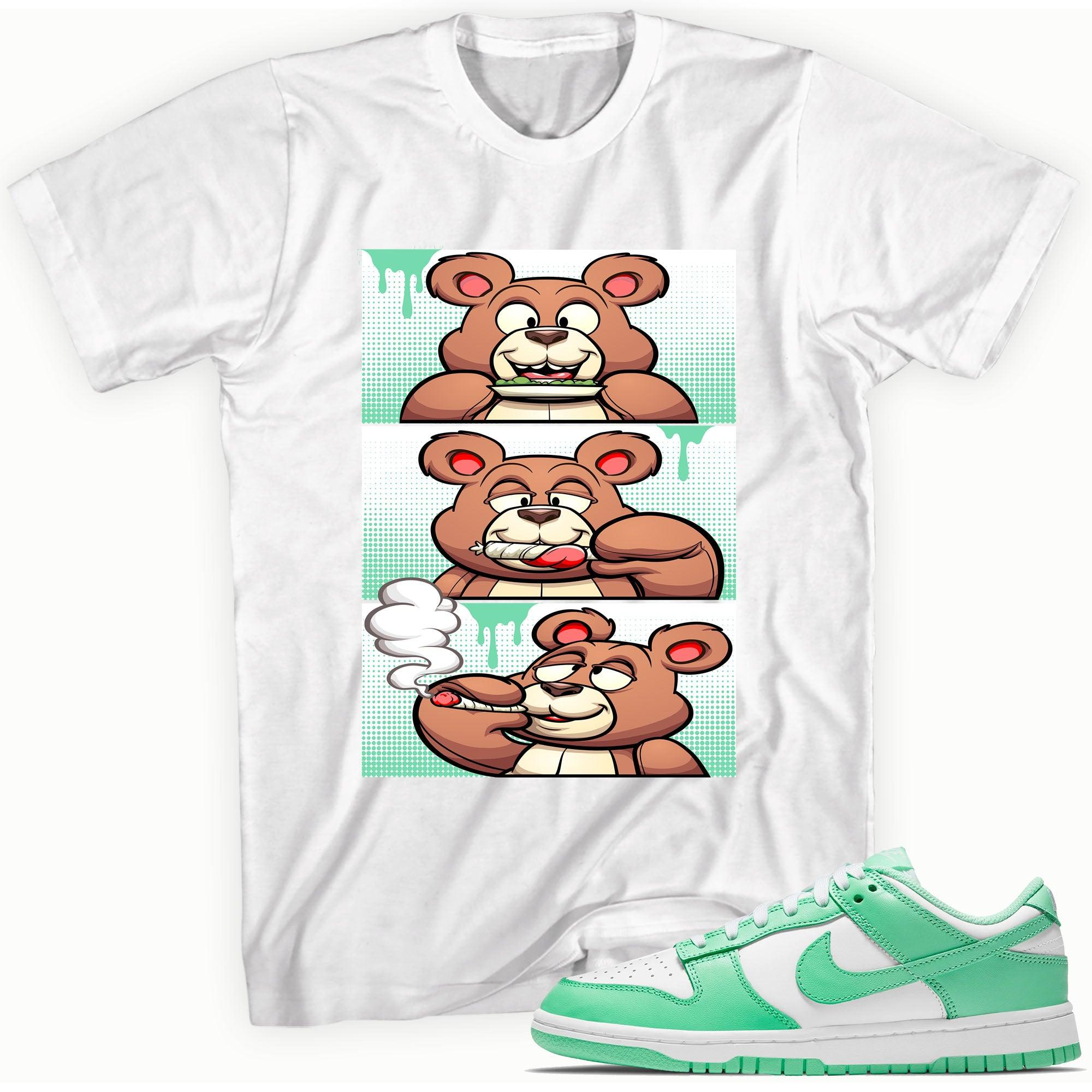 Roll It Smoke It Lick It Sneaker Tee Nike Dunk Low Green Glow photo
