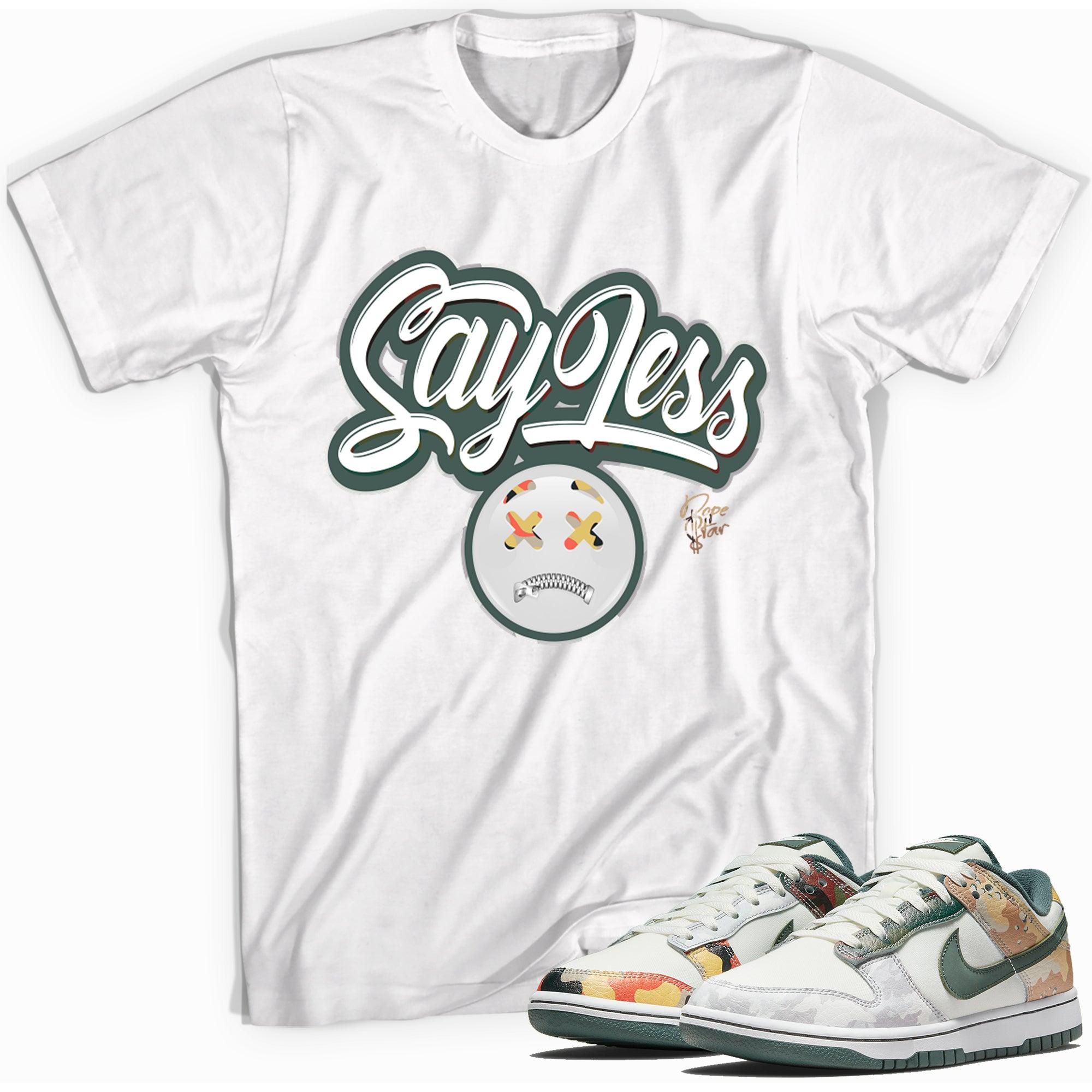 Say Less Low Sail Multi Camo Dunks T-Shirt photo