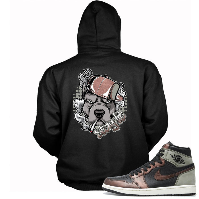 Stay Lit Hoodie AJ 1s Patina photo
