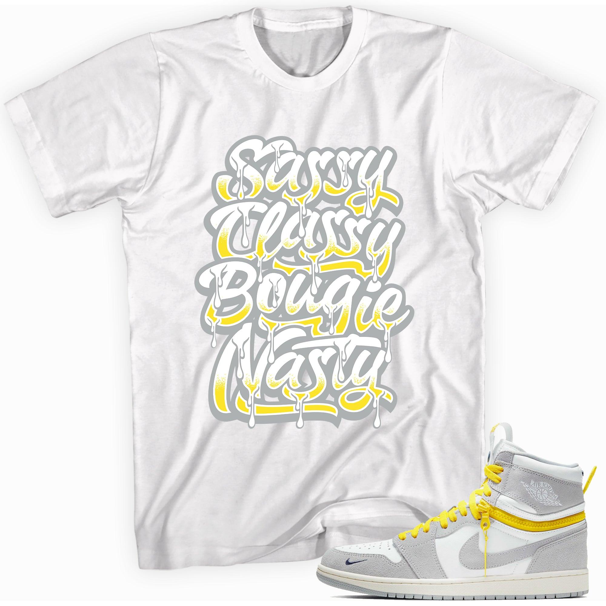 Sassy Classy Sneaker Tee AJ 1 Switch Light Smoke Grey photo