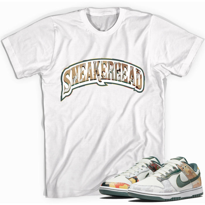 Sneakerhead Sneaker Tee Nike Dunk Low Sail Multi Camo photo