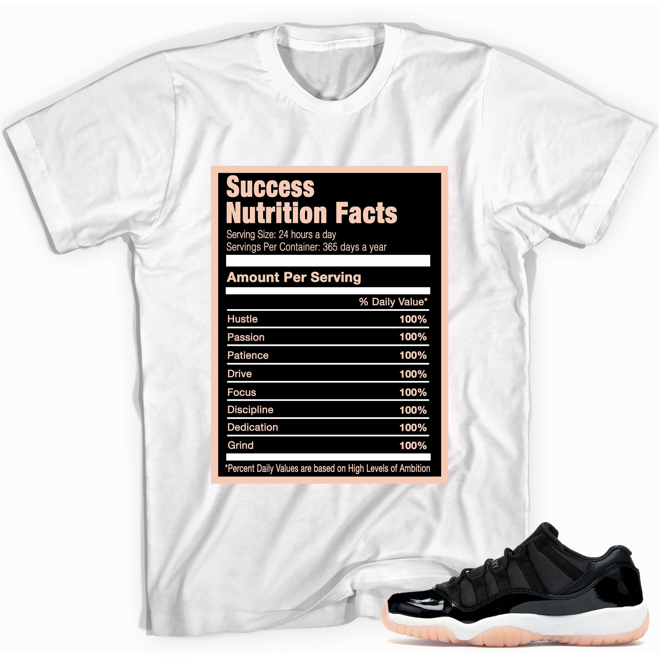Nutrition Facts Shirt AJ 11 Retro low Bleached Coral photo
