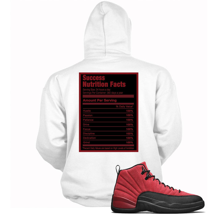 Success Nutrition Facts Hoodie AJ 12 Retro Reverse Flu Game photo