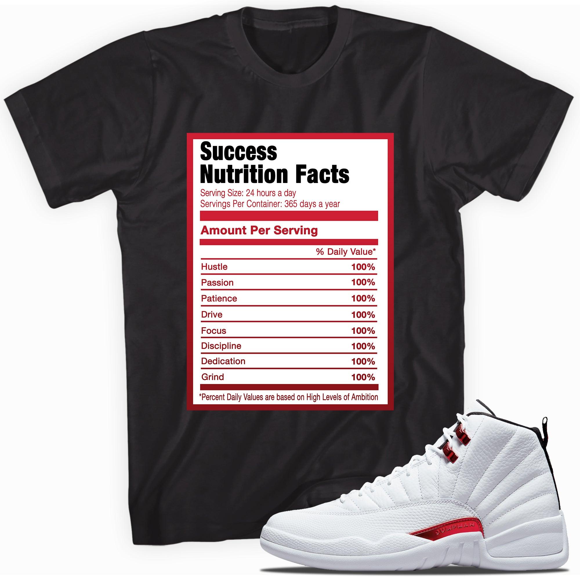 Success Nutrition Facts Sneaker Tee AJ 12 Twist photo