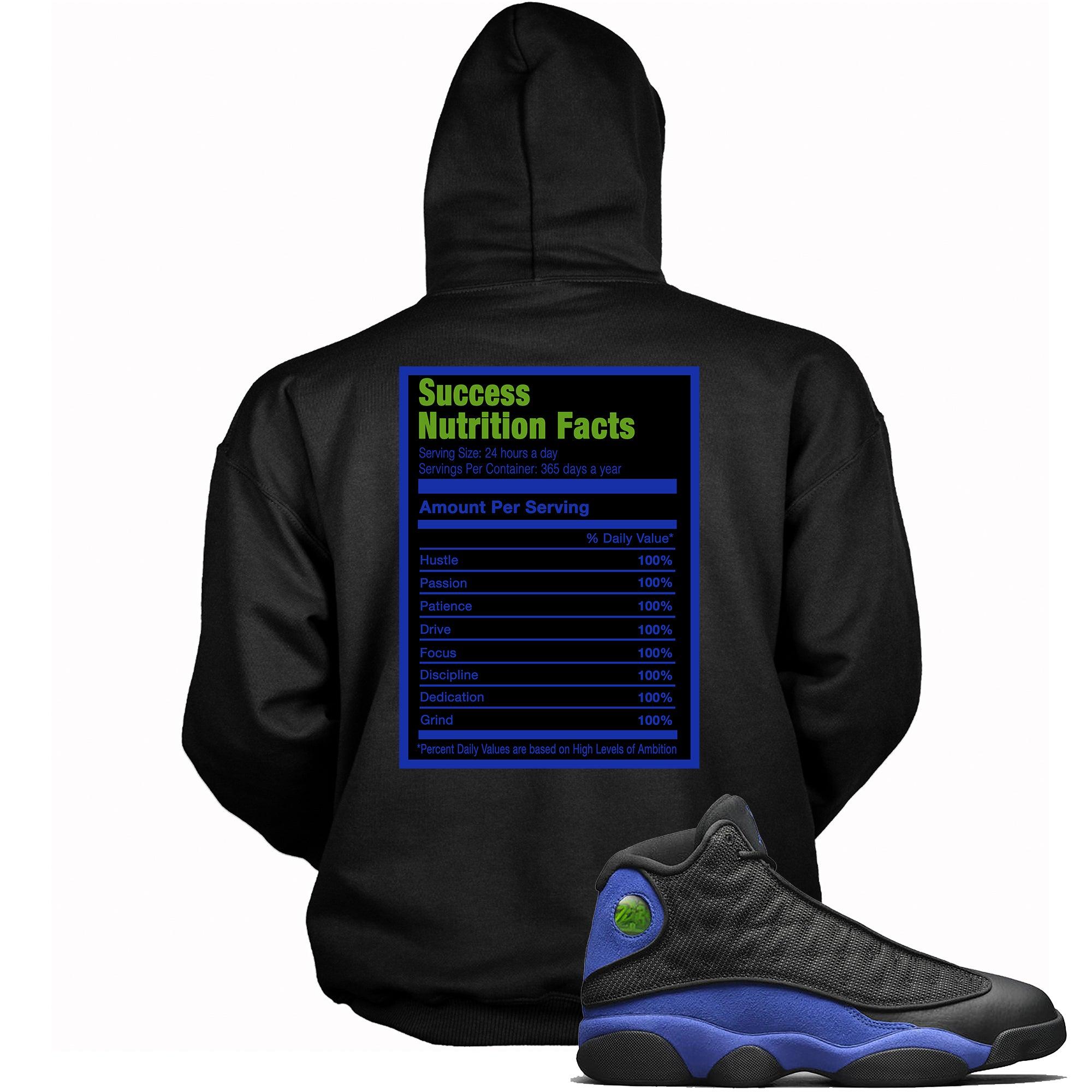 Success Nutrition Facts Hoodie AJ 13 Hyper Royal photo