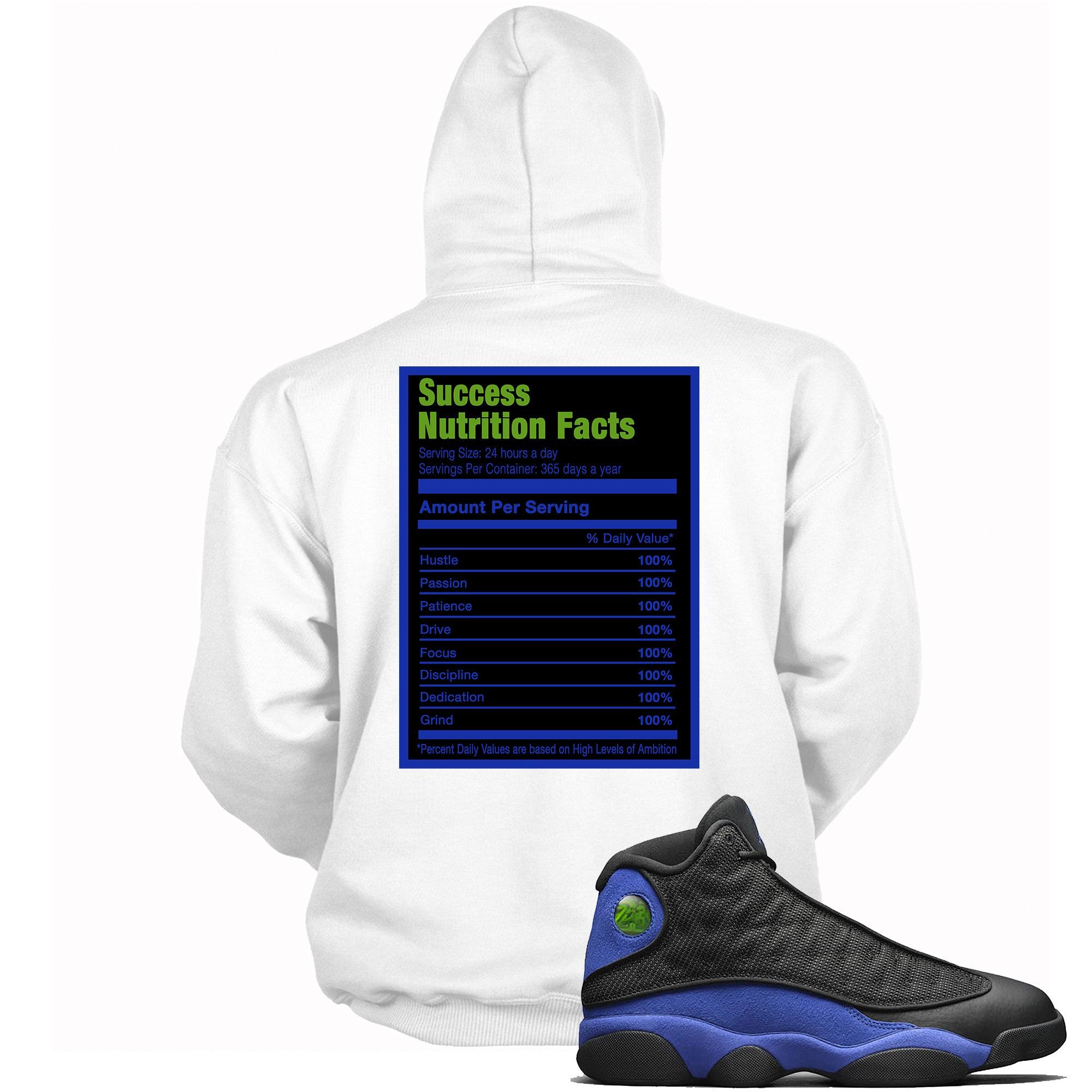 Success Nutrition Facts Sneaker Sweatshirt AJ 13 Hyper Royal photo
