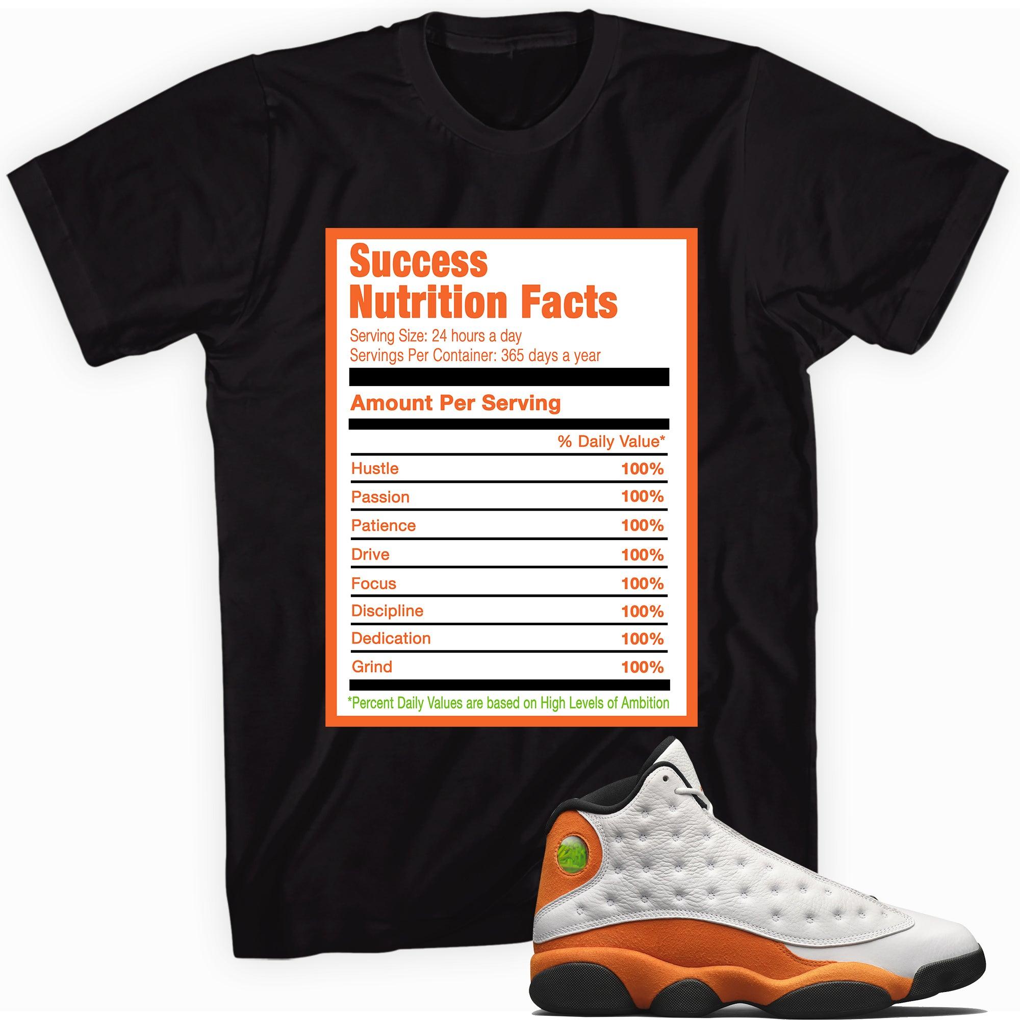 Success Nutrition Facts Sneaker Tee AJ 13 Retro Starfish photo