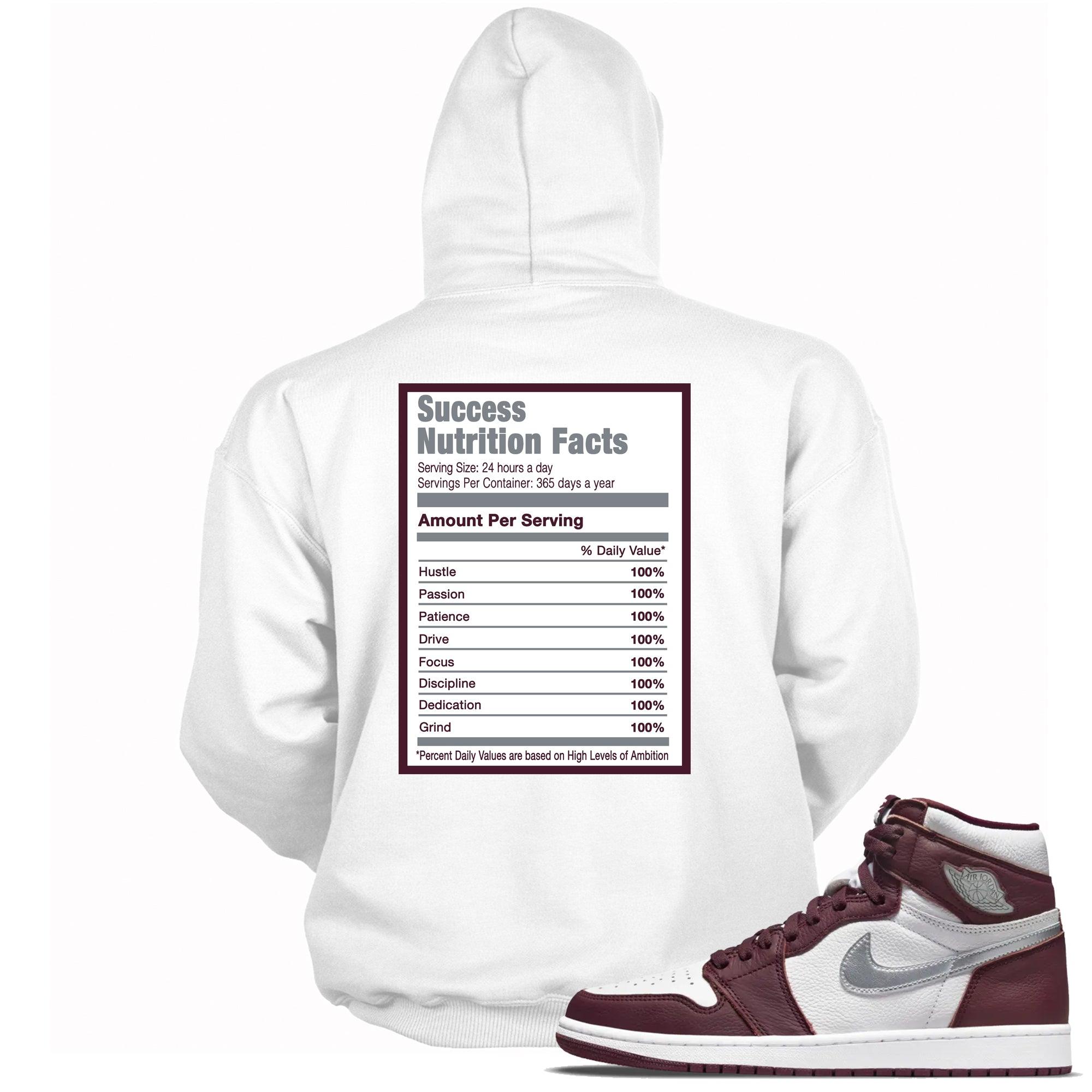 Success Nutrition Facts Sneaker Sweatshirt AJ 1 Bordeaux photo