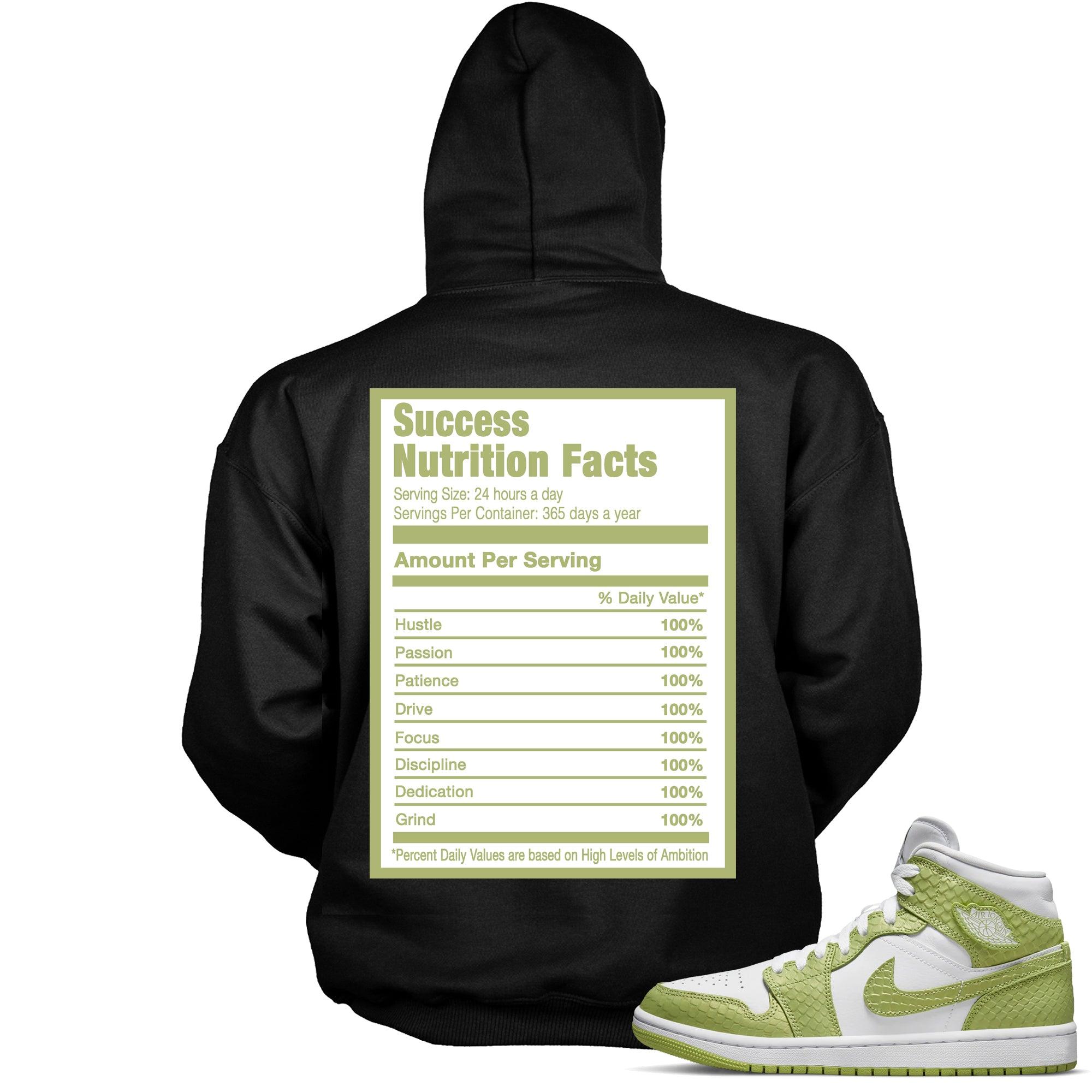 Success Nutrition Sneaker Sweatshirt AJ 1 Mid Green Python photo