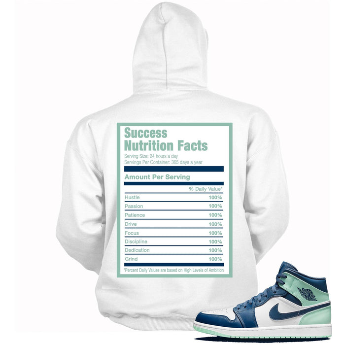 Success Nutrition Hoodie AJ 1 Mid Mystic Navy Mint Foam photo