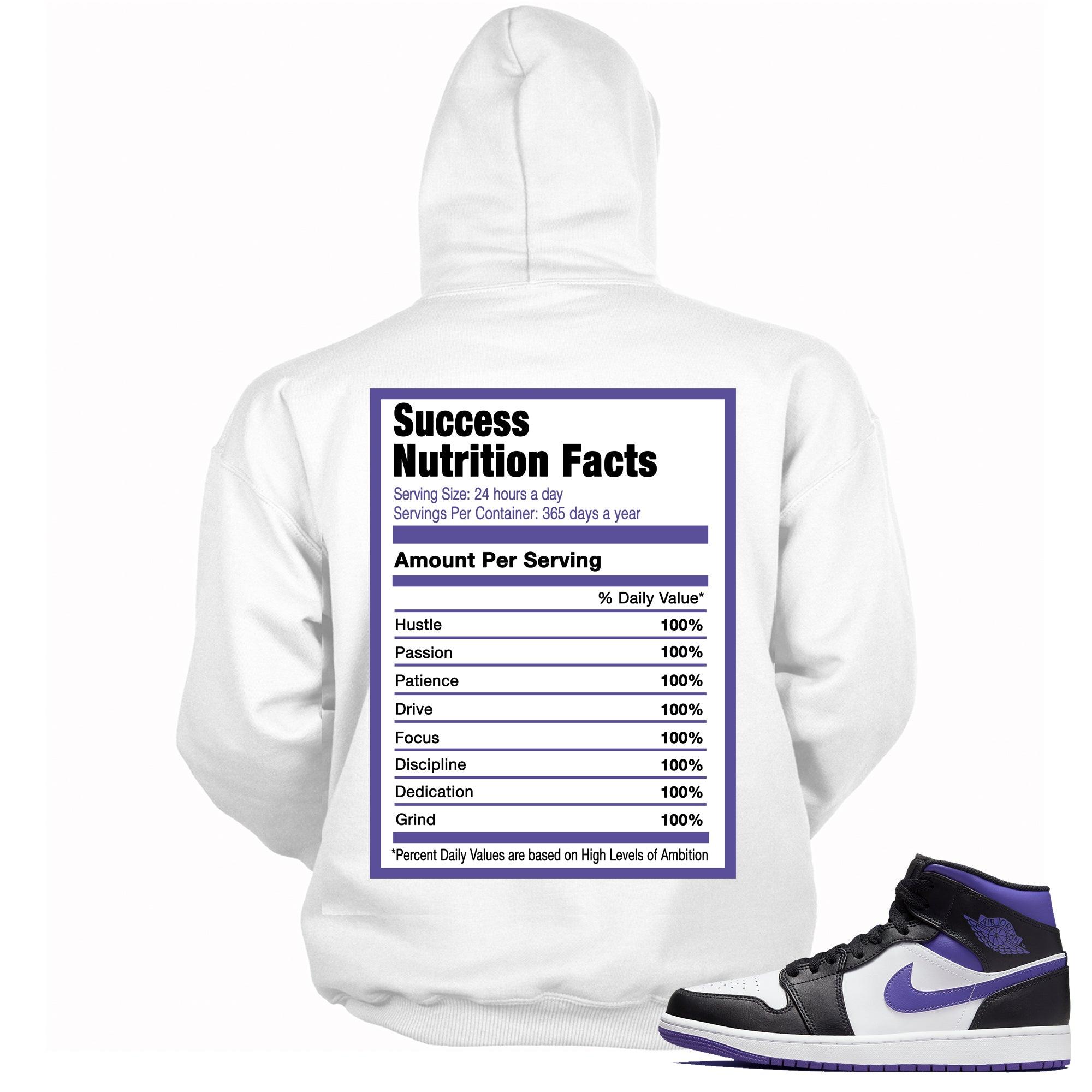 Success Nutrition Hoodie AJ 1 Mid White Black Purple photo