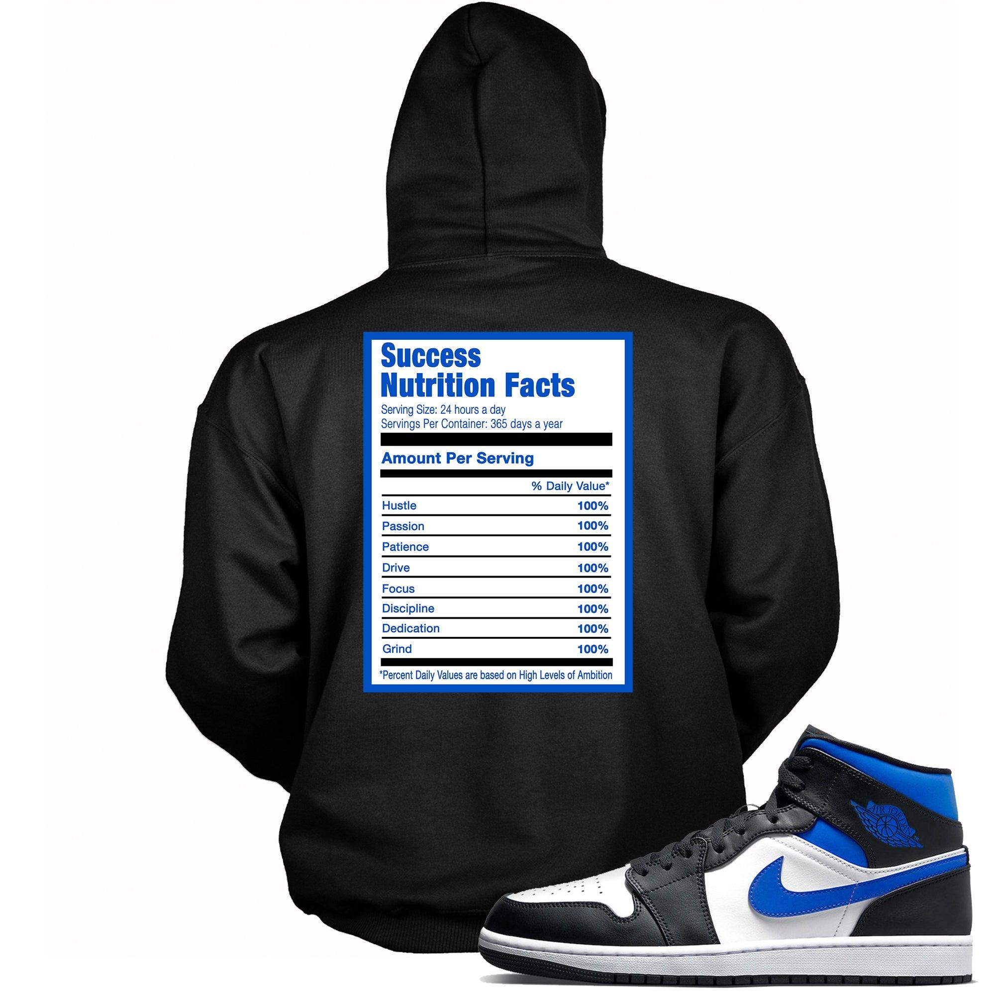 Success Nutrition Hoodie AJ 1 Mid White Black Royal Sneakers photo