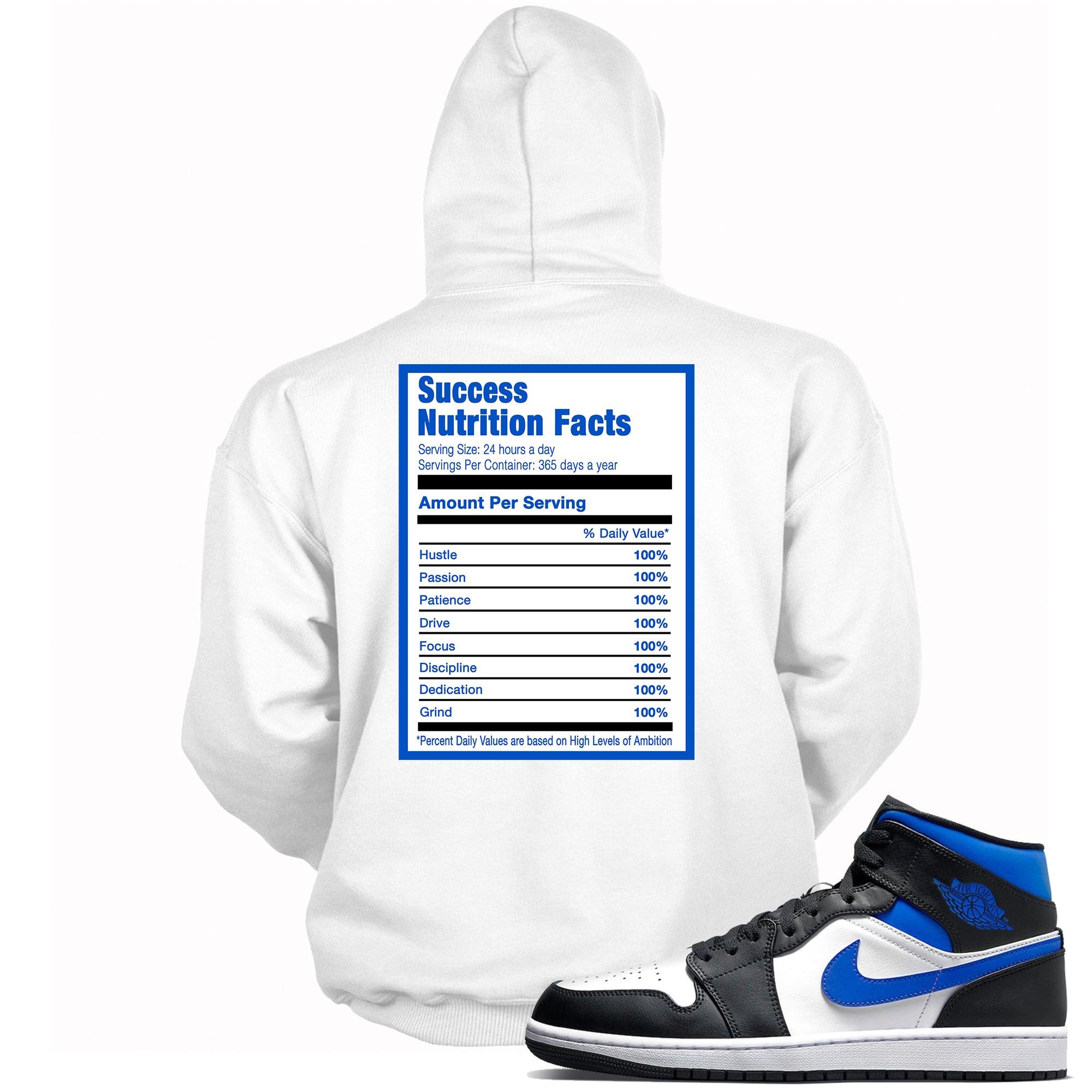 Success Nutrition Hoodie AJ 1 Mid White Black Royal photo