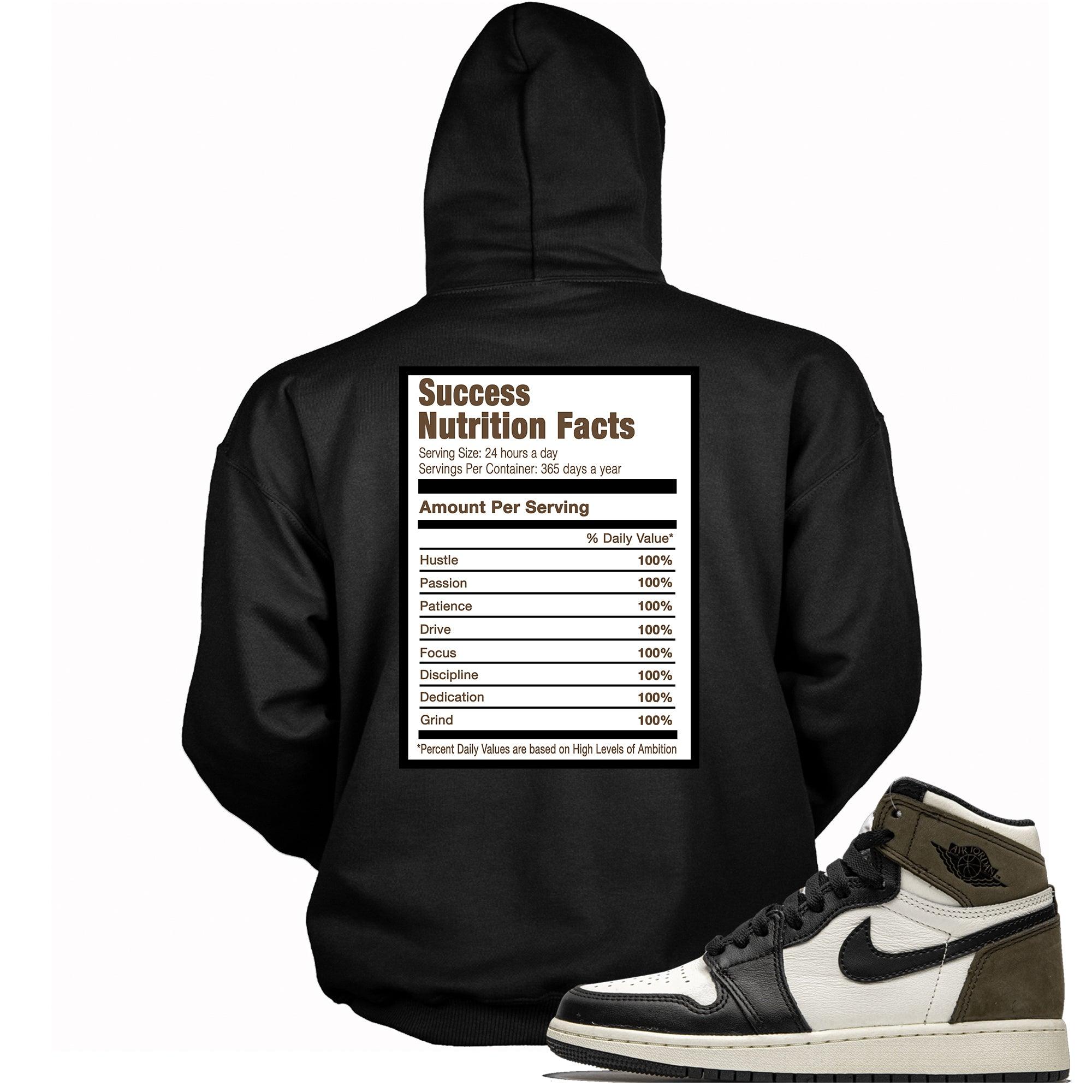 Success Nutrition Facts Hoodie AJ 1 Mocha photo