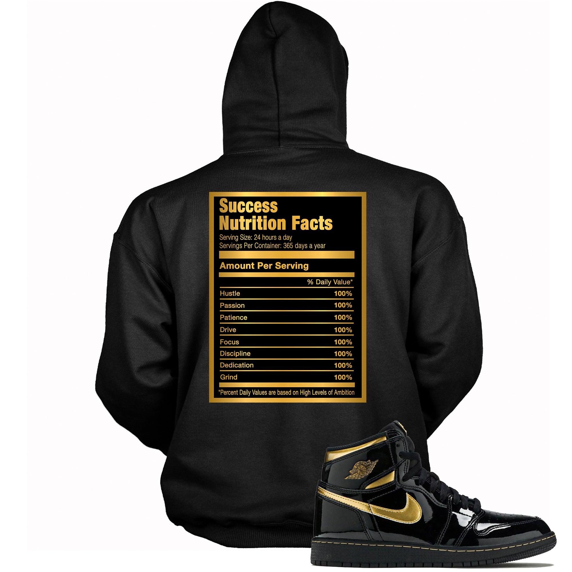 Success Nutrition Hoodie AJ 1 RETRO HIGH OG Black Metallic Gold photo