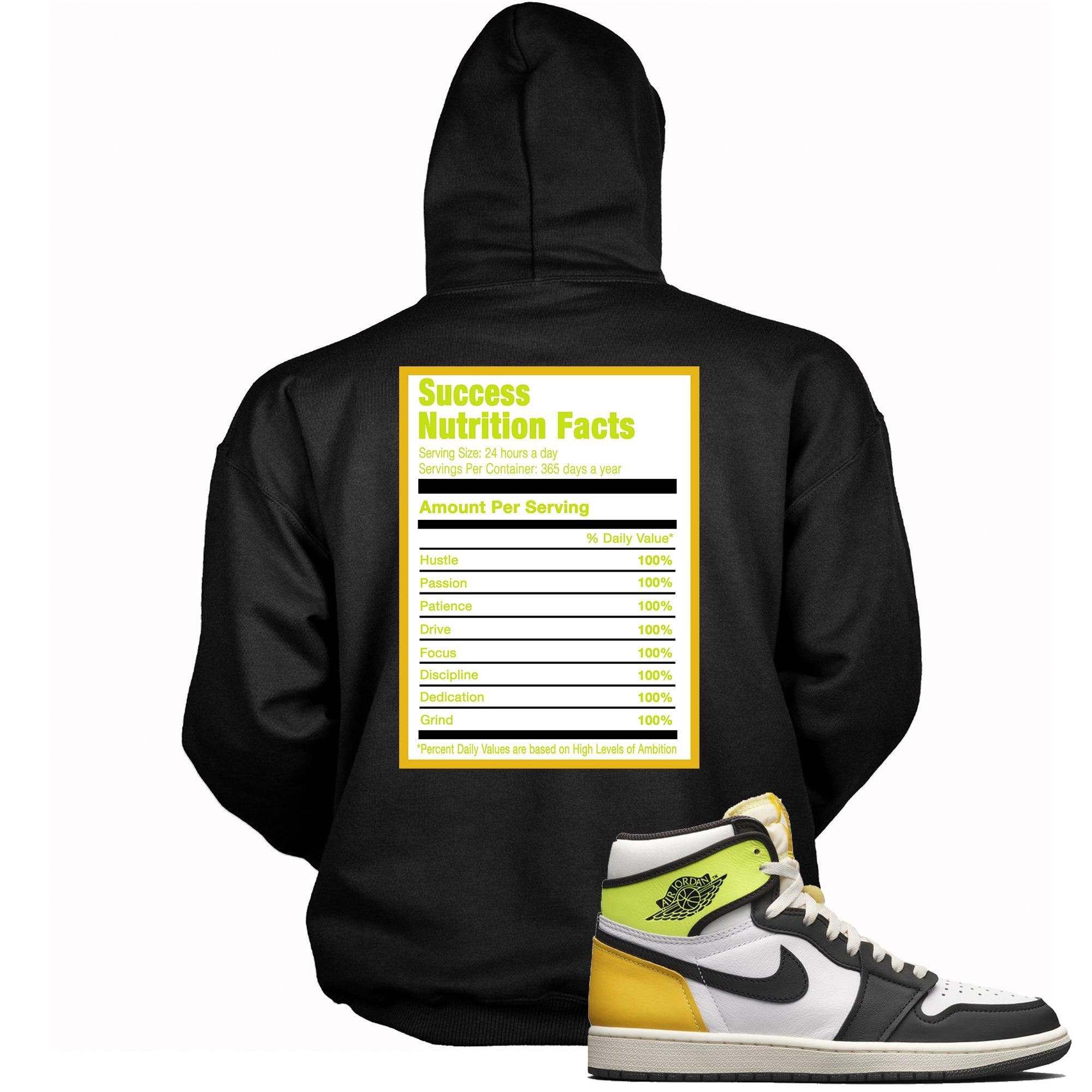 Success Nutrition Hoodie AJ 1 Retro High White Black Volt University Gold photo