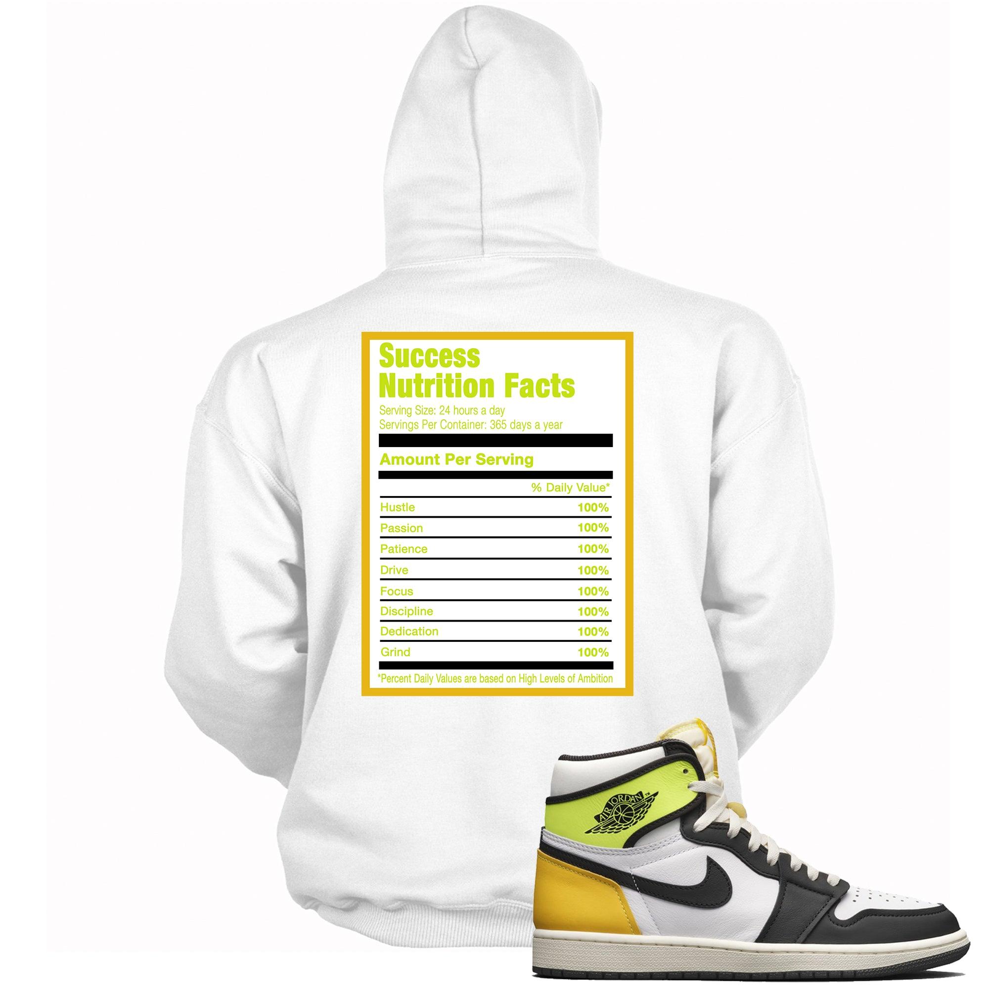 Success Nutrition Sweatshirt AJ 1 Retro High White Black Volt University Gold photo