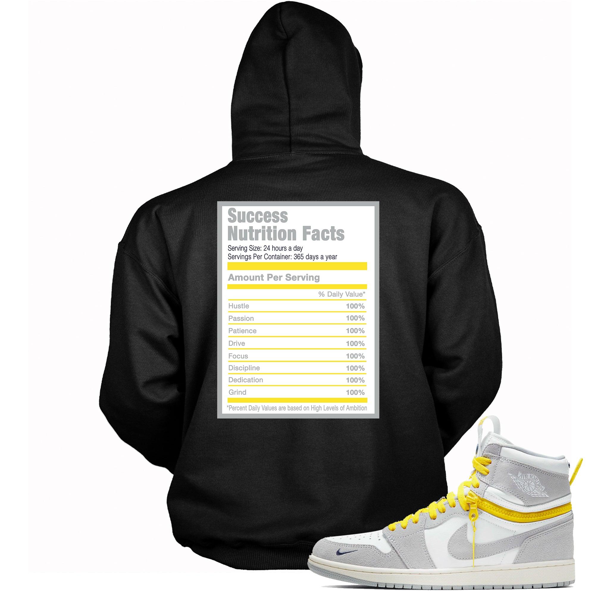 Success Nutrition Hoodie AJ 1 Switch Light Smoke Grey Yellow photo