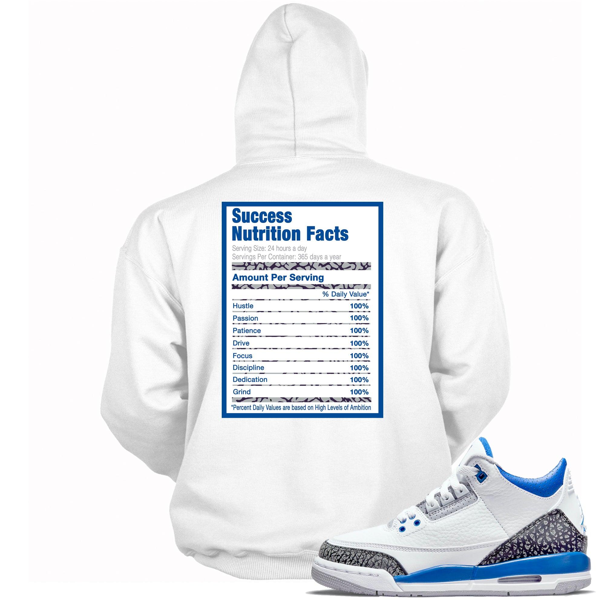 Success Nutrition Facts Hoodie AJ 3 Retro Racer Blue photo
