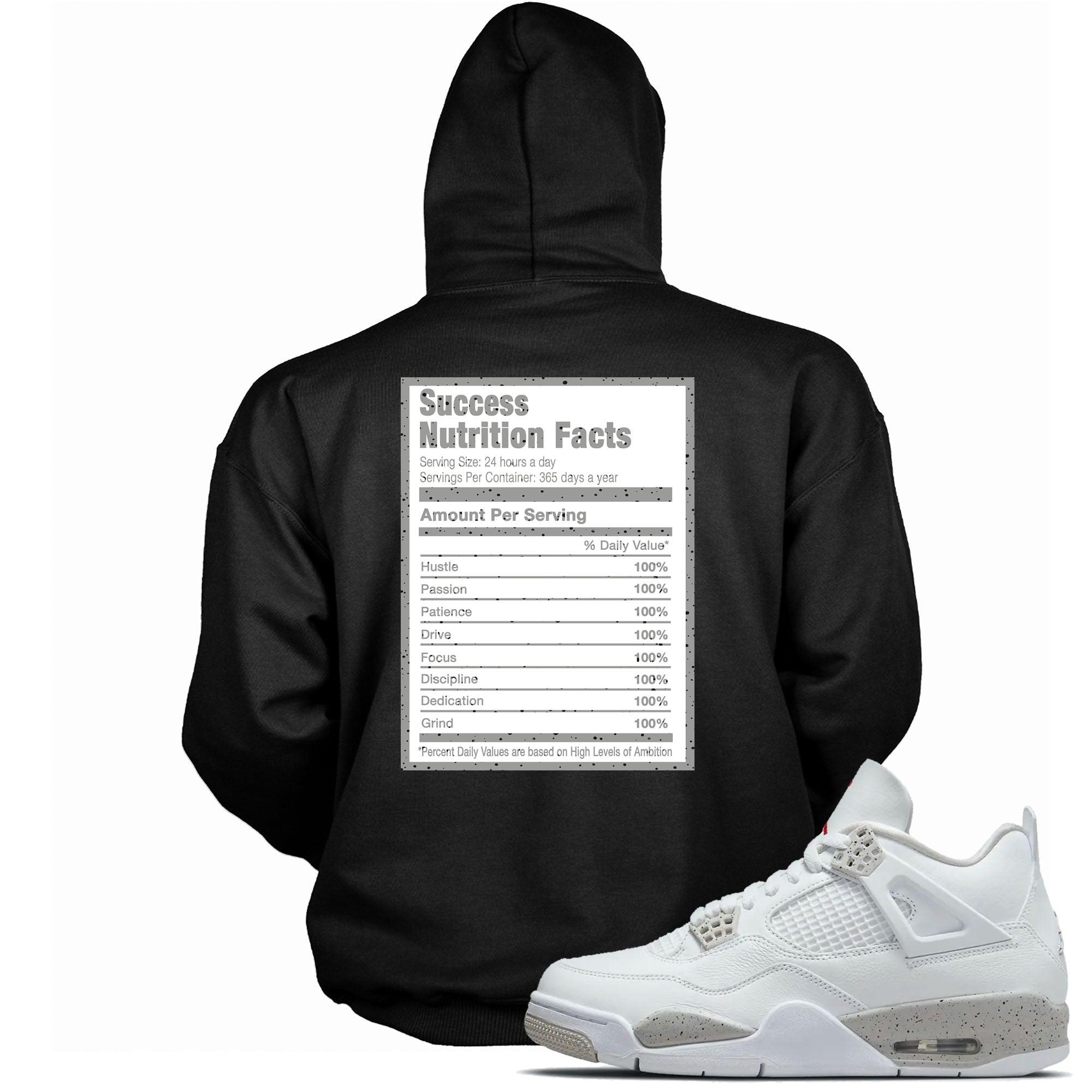 Success Nutrition Facts Hoodie AJ 4 Retro White Oreo photo