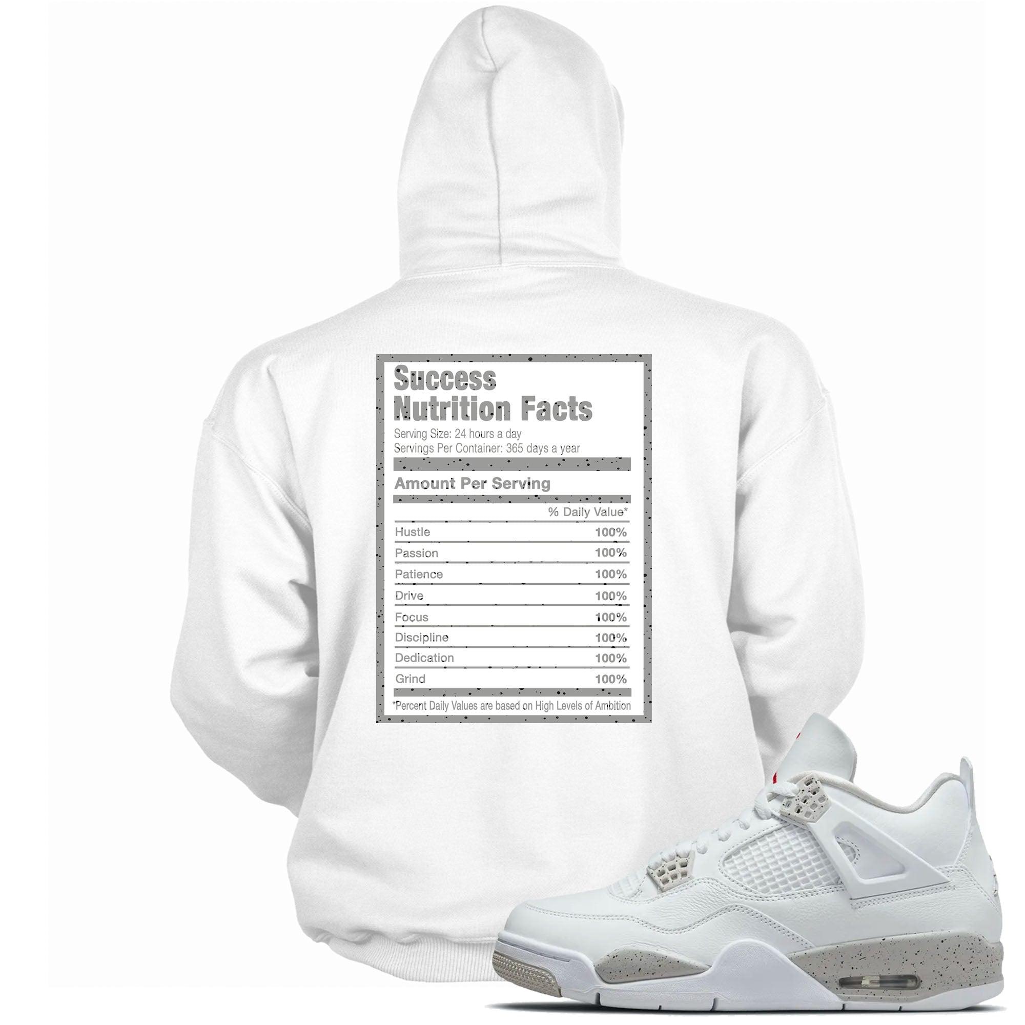 Success Nutrition Facts Hoodie AJ 4 Retro White Oreo Sneakers photo