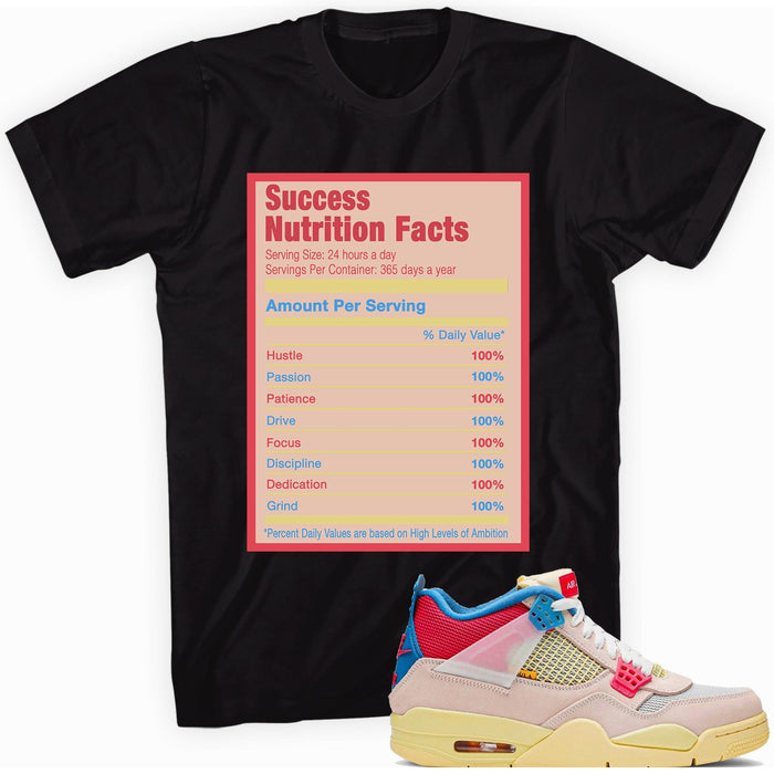 Success Nutrition Facts Shirt AJ 4 Union Guava photo
